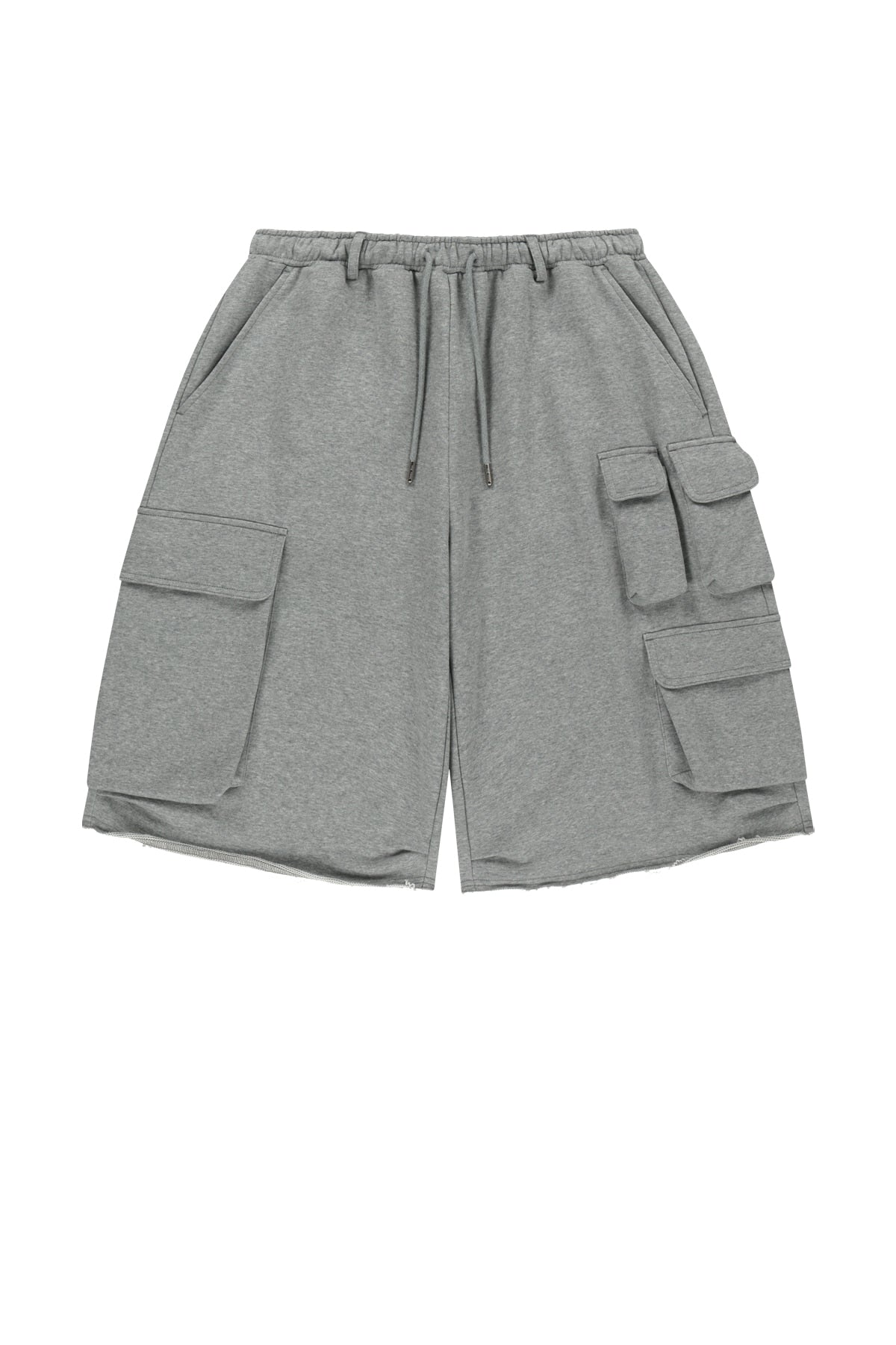 Matin Kim - Terry Utility Pocket Bermuda Pants (Grey) product image 1 | TRAB K-Fashion Australia