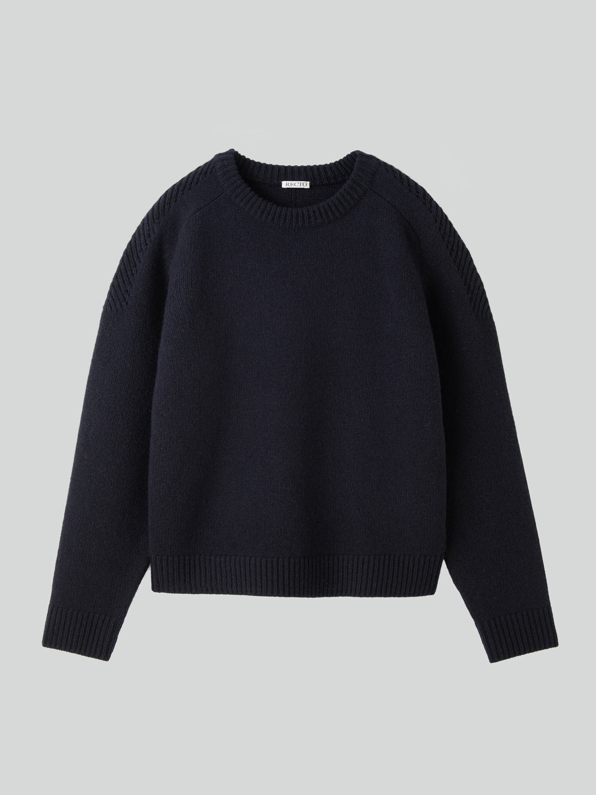 Recto - Shetland Wool Knit Top (Dark Navy) product image 6 | TRAB K-Fashion Australia