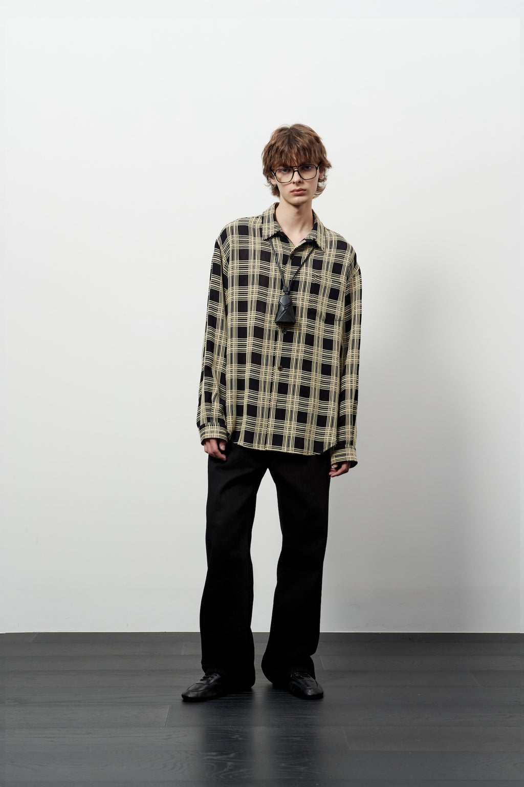 Stu - Weaved Check Shirt (Black) product image 6 | TRAB K-Fashion Australia