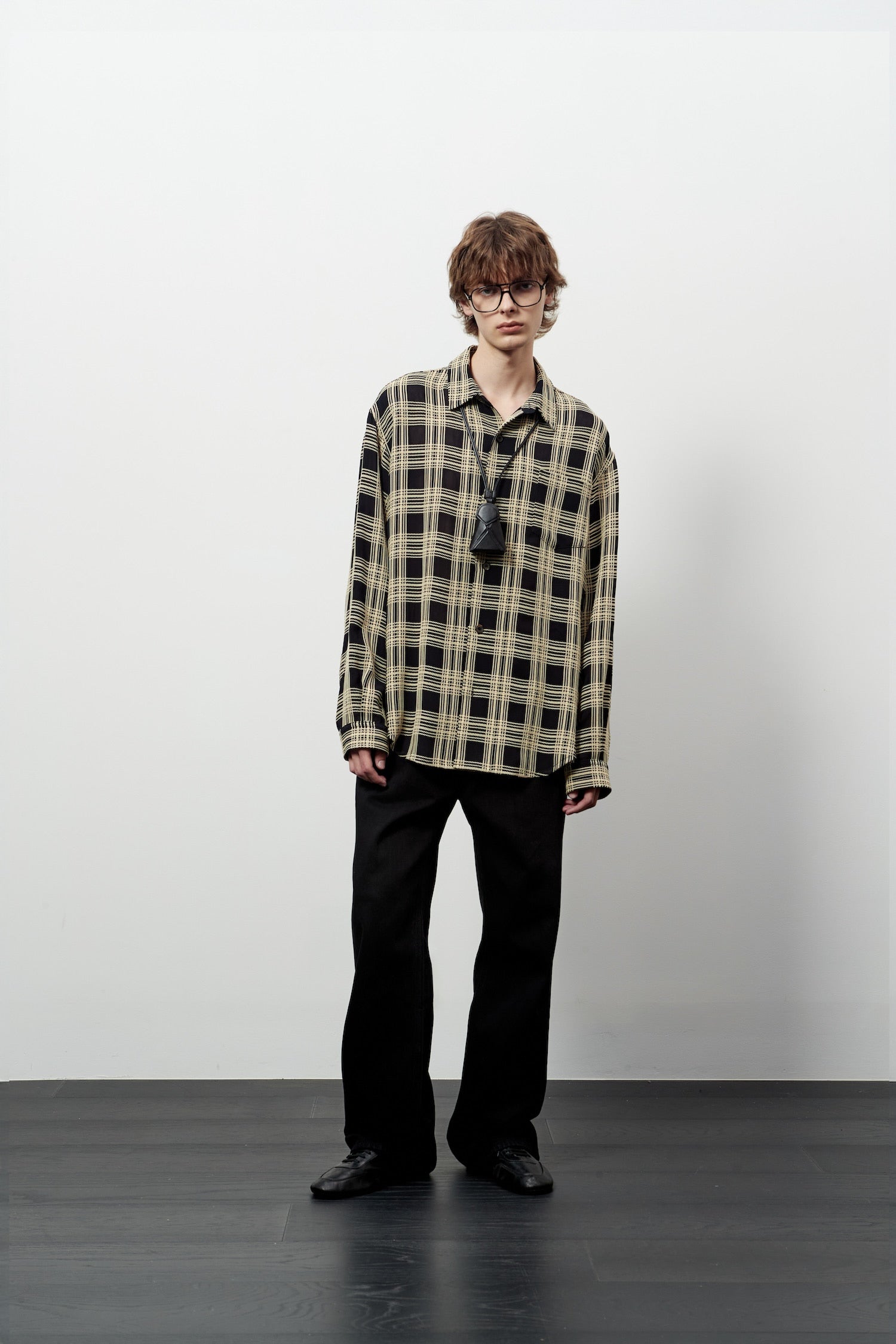 Stu - Weaved Check Shirt (Black) product image 6 | TRAB K-Fashion Australia