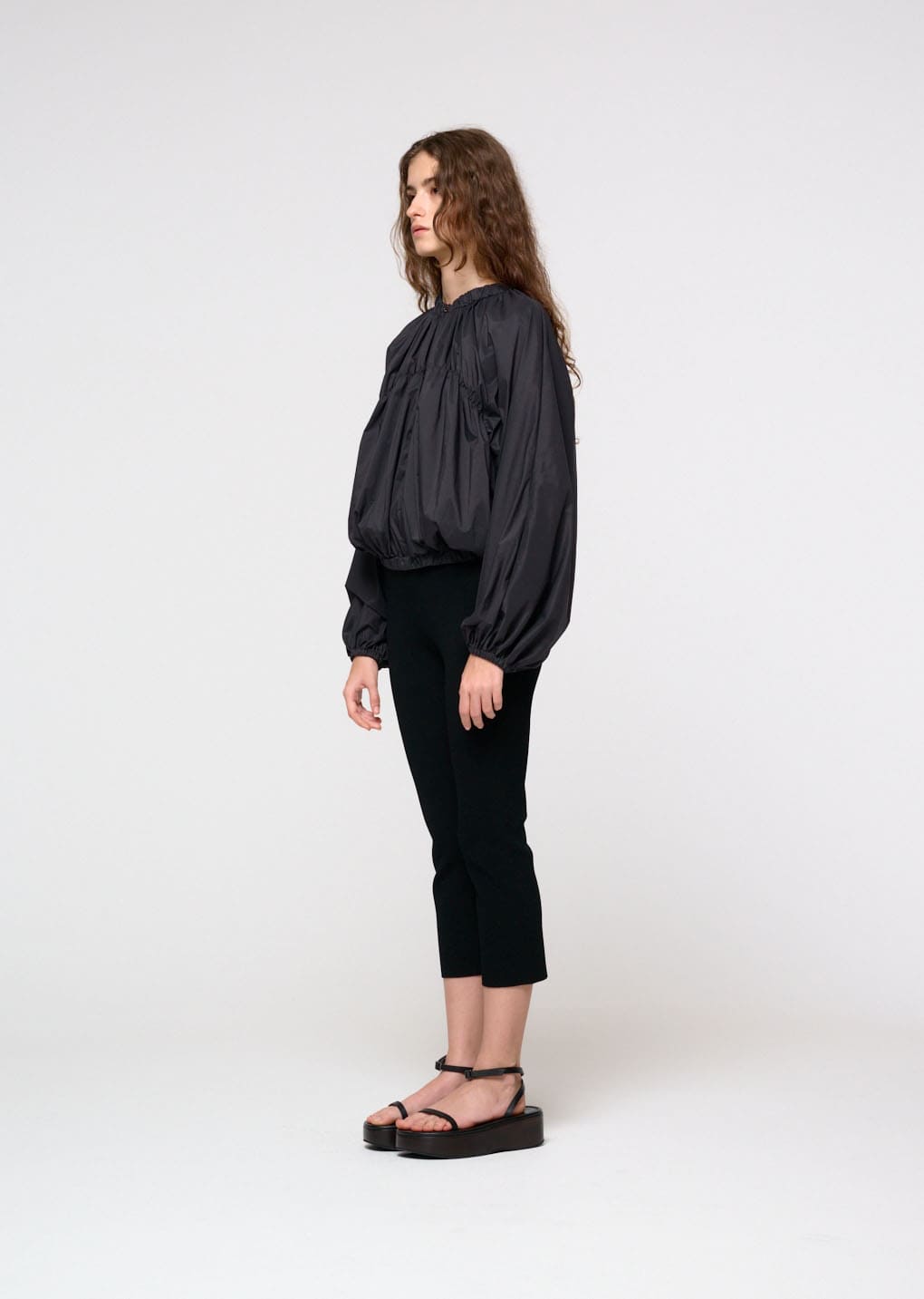 Amomento - Nylon Shirring Jumper (Charcoal) product image 3 | TRAB K-Fashion Australia