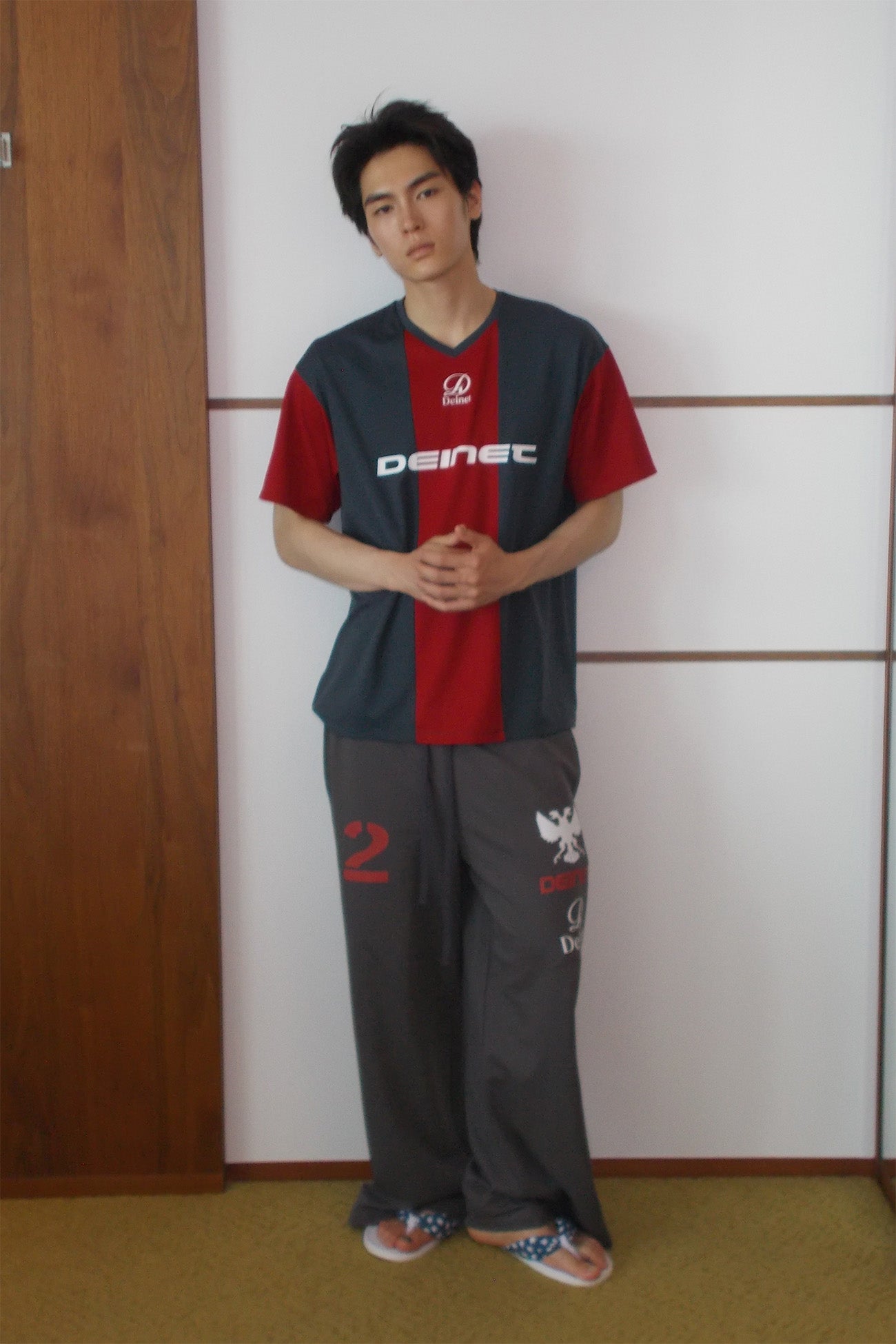 Deinet - Layered 2 Graphic Sweatpants (Charcoal) product image 7 | TRAB K-Fashion Australia