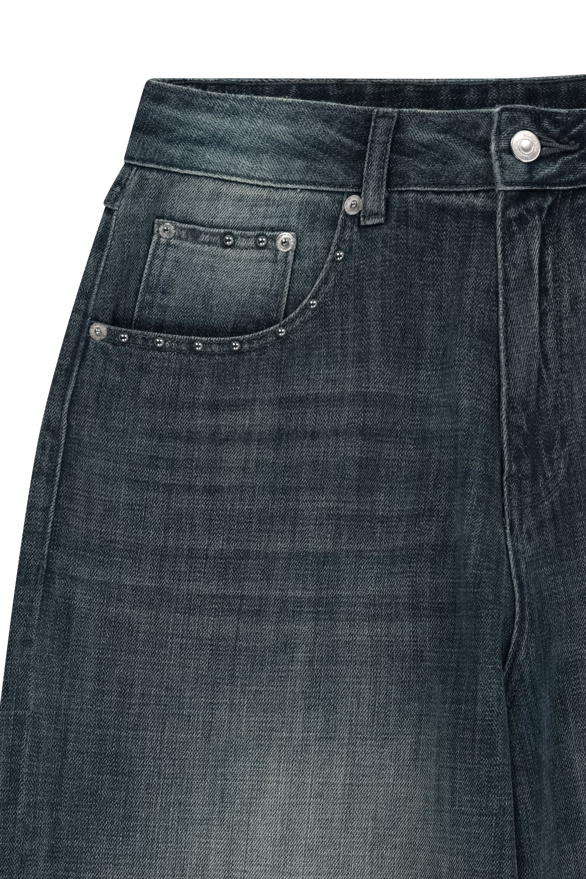 Matin Kim - Stud Point Denim Pants (Blue) product image 4 | TRAB K-Fashion Australia