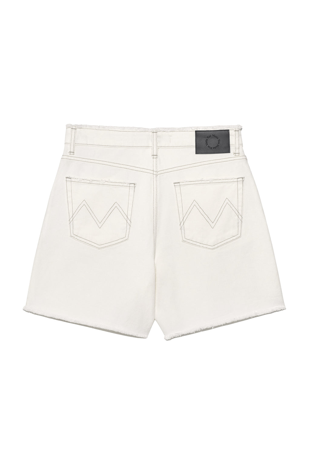 Matin Kim - Cut Line Point Denim Shorts (White) product image 2 | TRAB K-Fashion Australia
