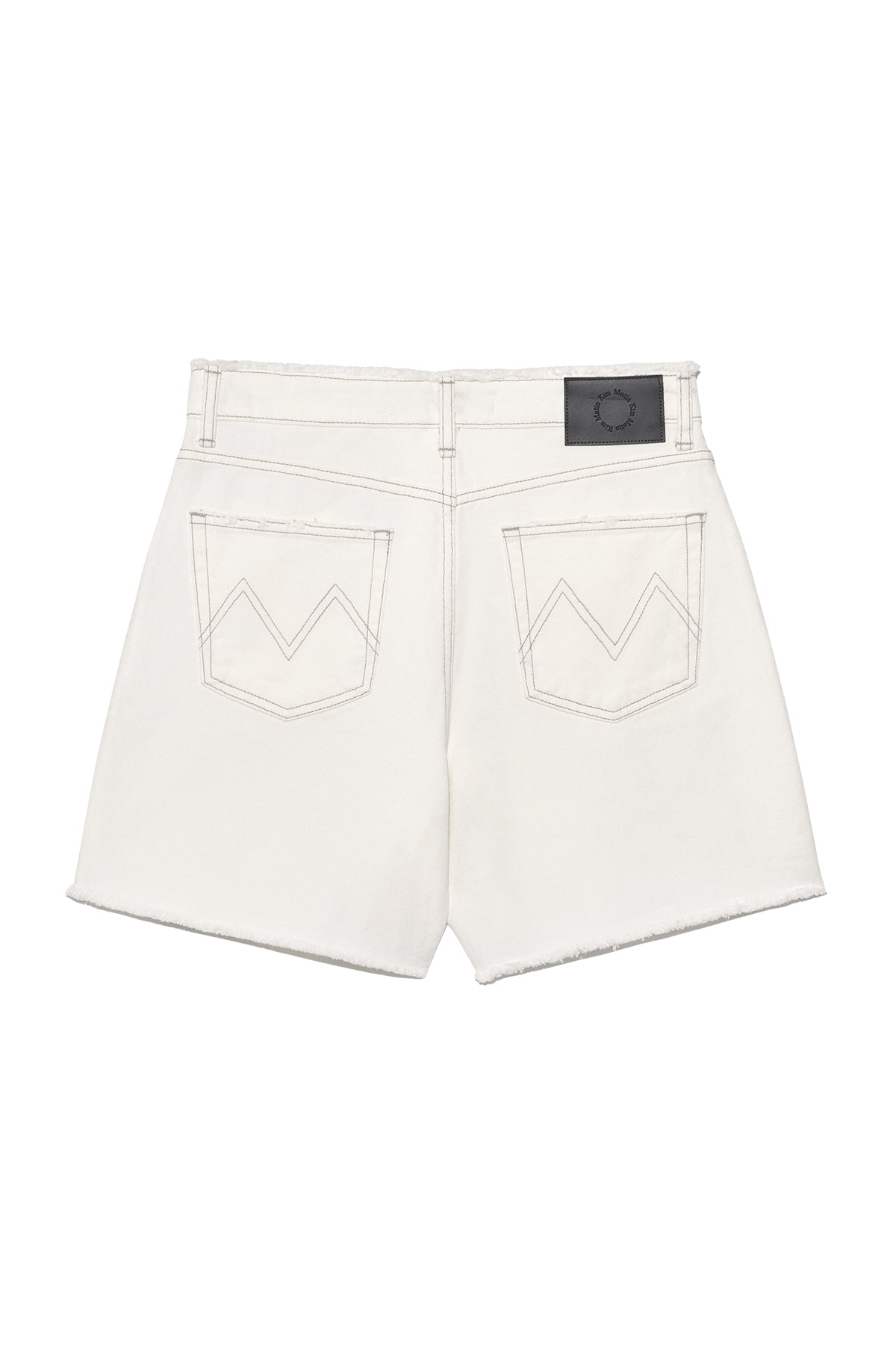 Matin Kim - Cut Line Point Denim Shorts (White) product image 2 | TRAB K-Fashion Australia