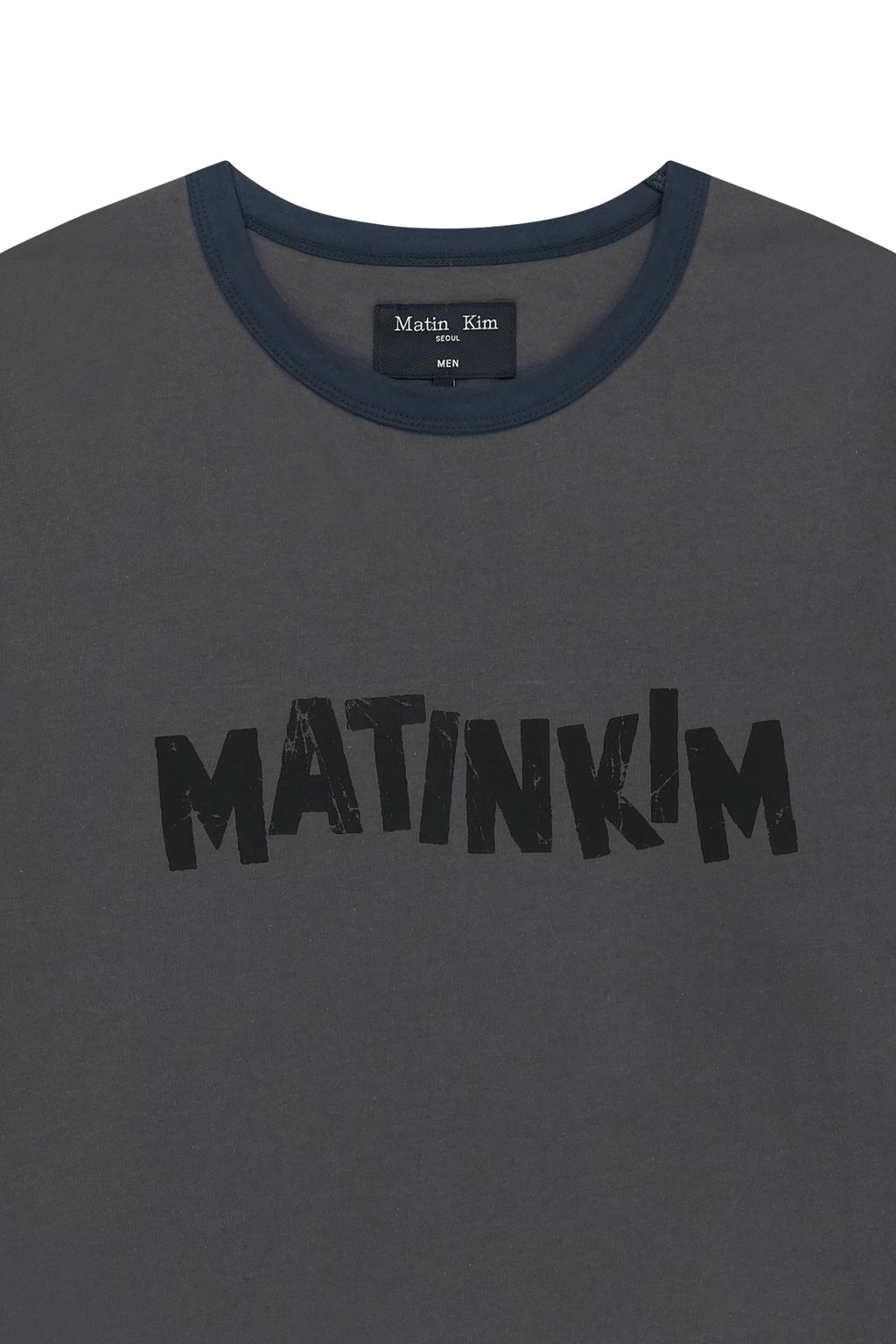 Matin Kim - Matin Logo Ringer Top (Charcoal) product image 3 | TRAB K-Fashion Australia