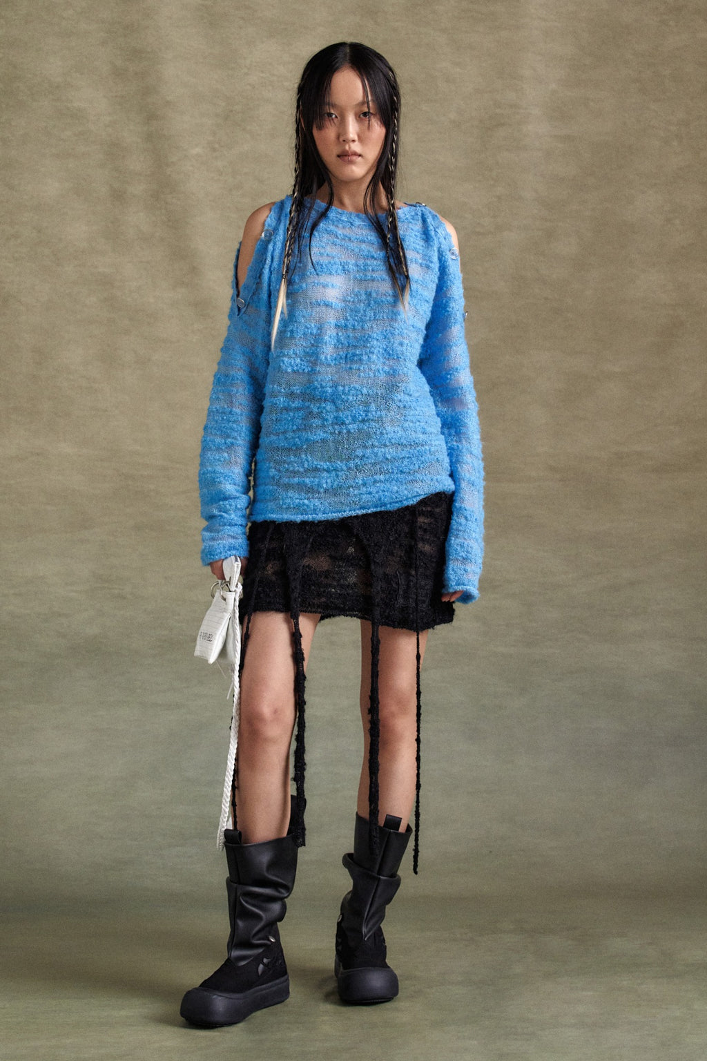 Andersson Bell - Fifi Button Pullover Knit (Blue) product image 1 | TRAB K-Fashion Australia
