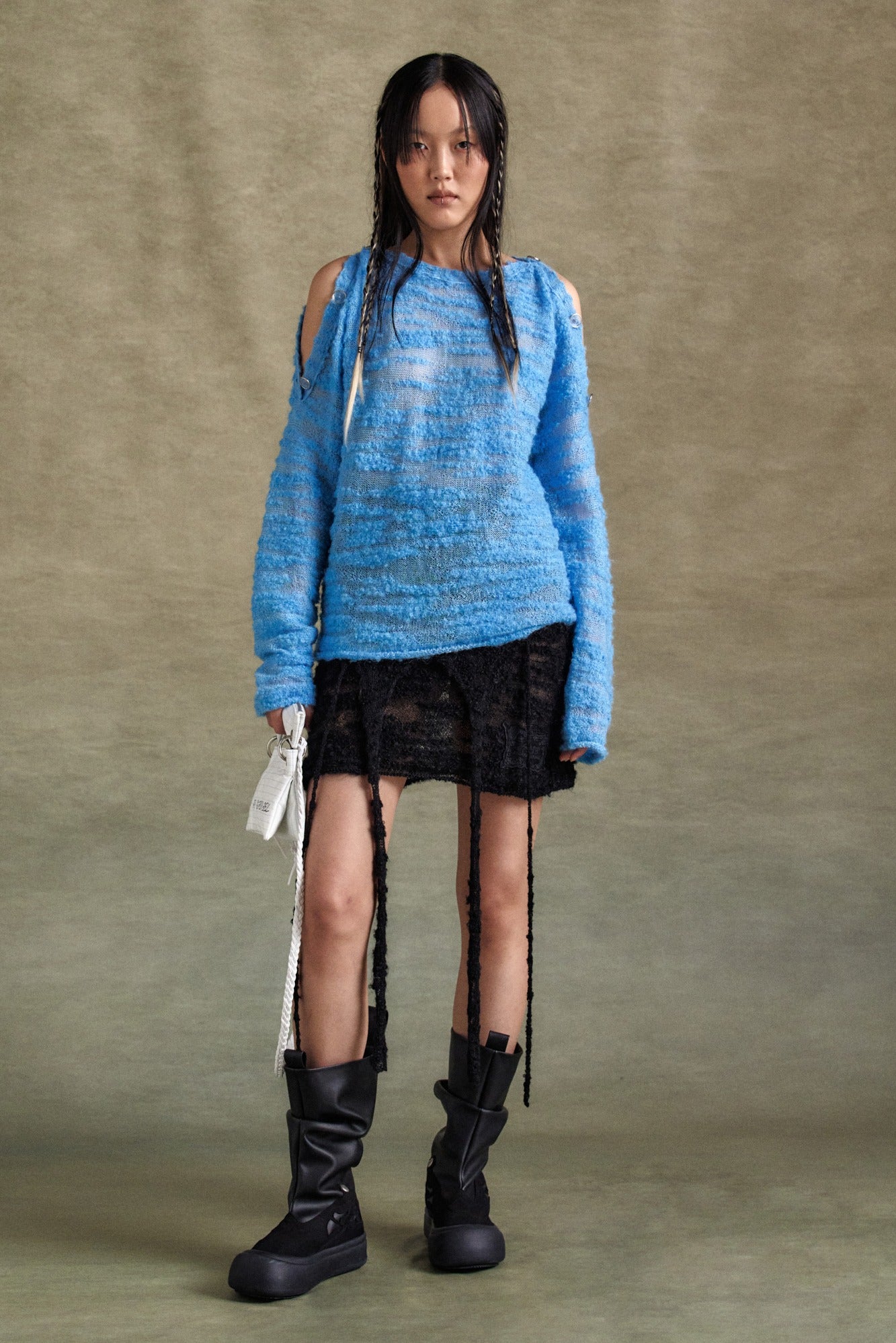 Andersson Bell - Fifi Button Pullover Knit (Blue) product image 1 | TRAB K-Fashion Australia