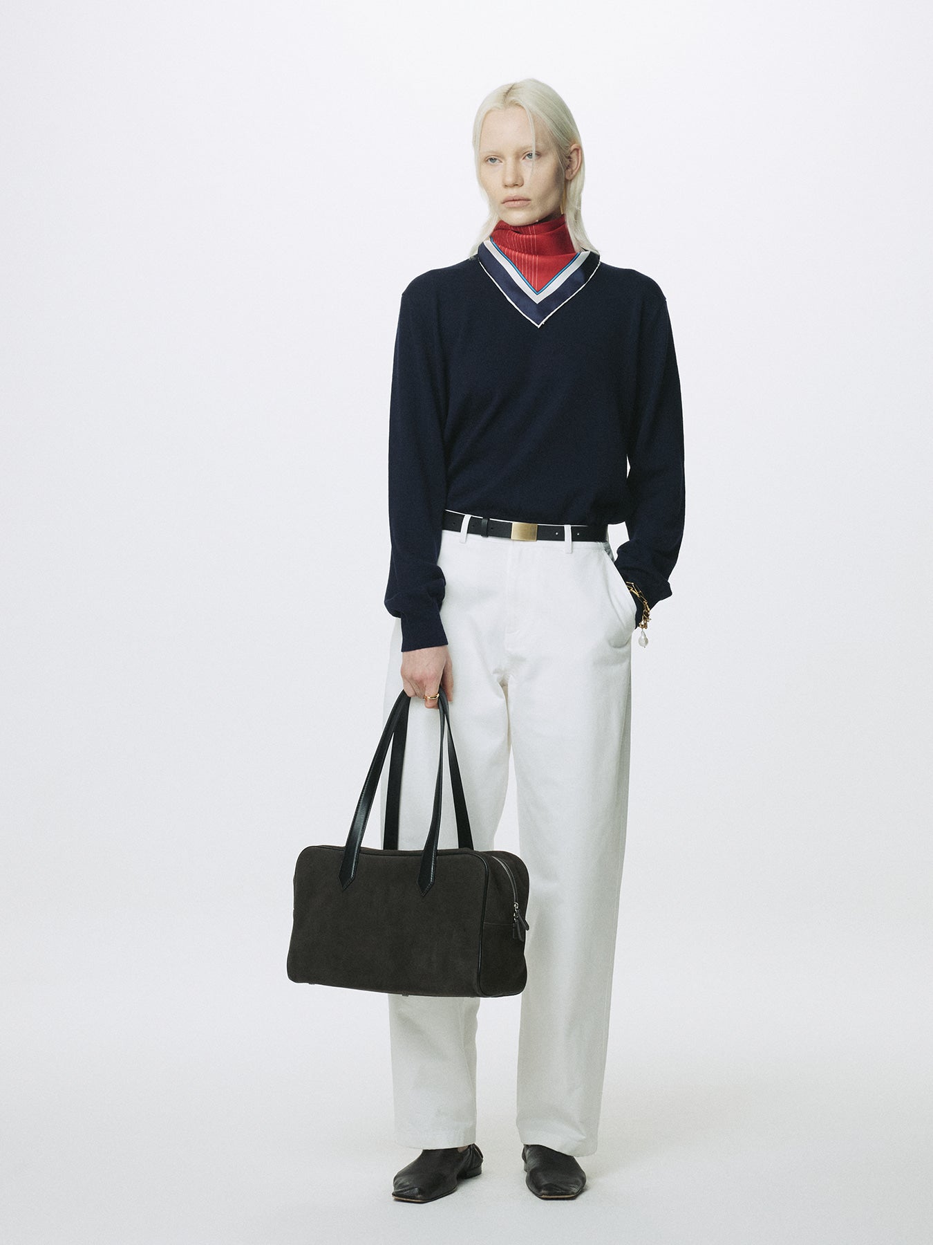 Tonywack - Curved Cotton Chino Pants (White) product image 6 | TRAB K-Fashion Australia