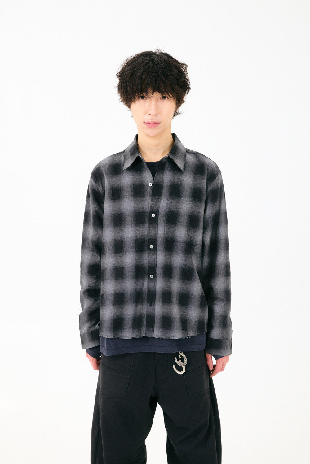 Hatchingroom - Regular Shirt Ombre Check (Charcoal) product image 9 | TRAB K-Fashion Australia