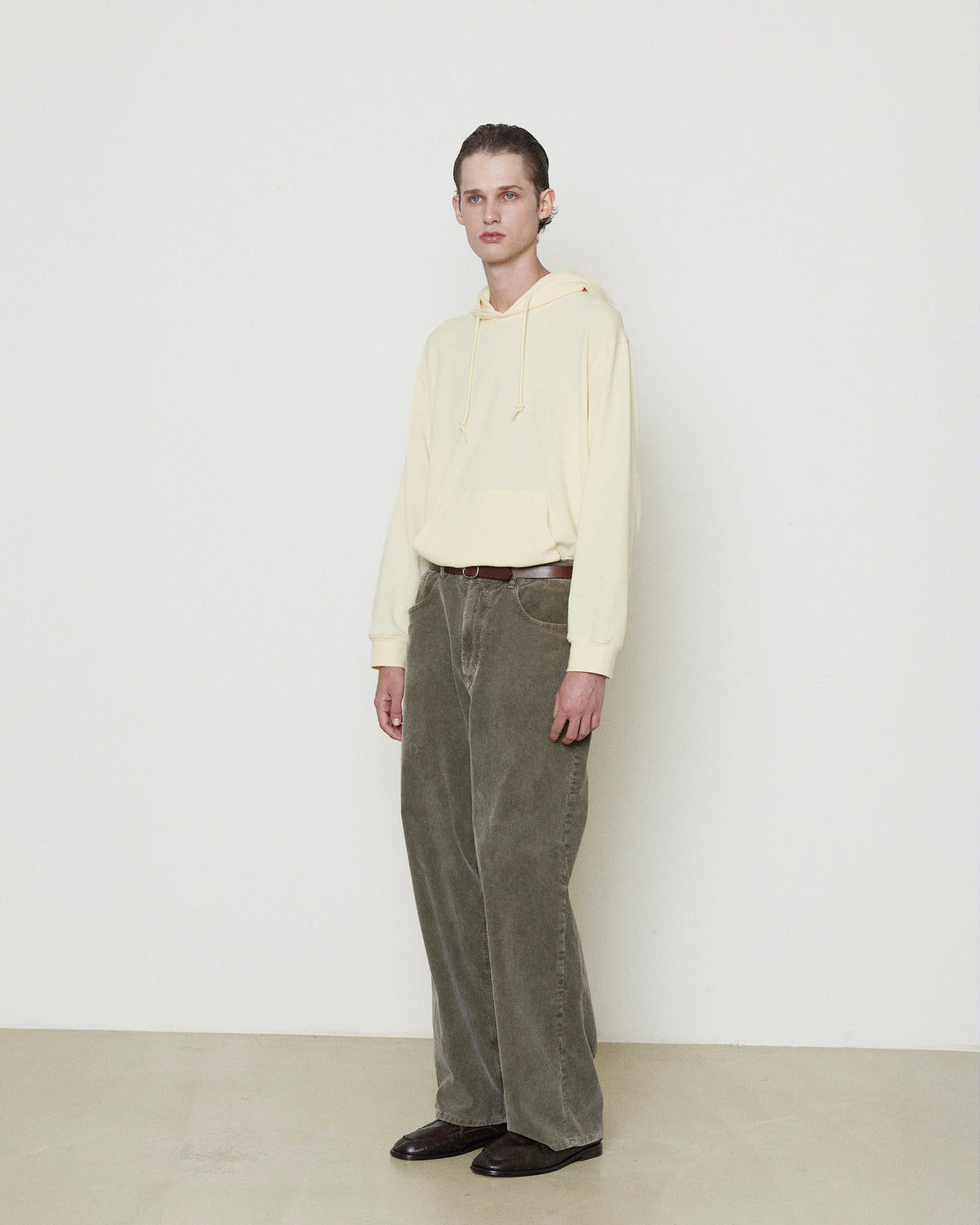 Brownyard - Hard Twist Sweat Hoodie (Light Yellow) product image 1 | TRAB K-Fashion Australia