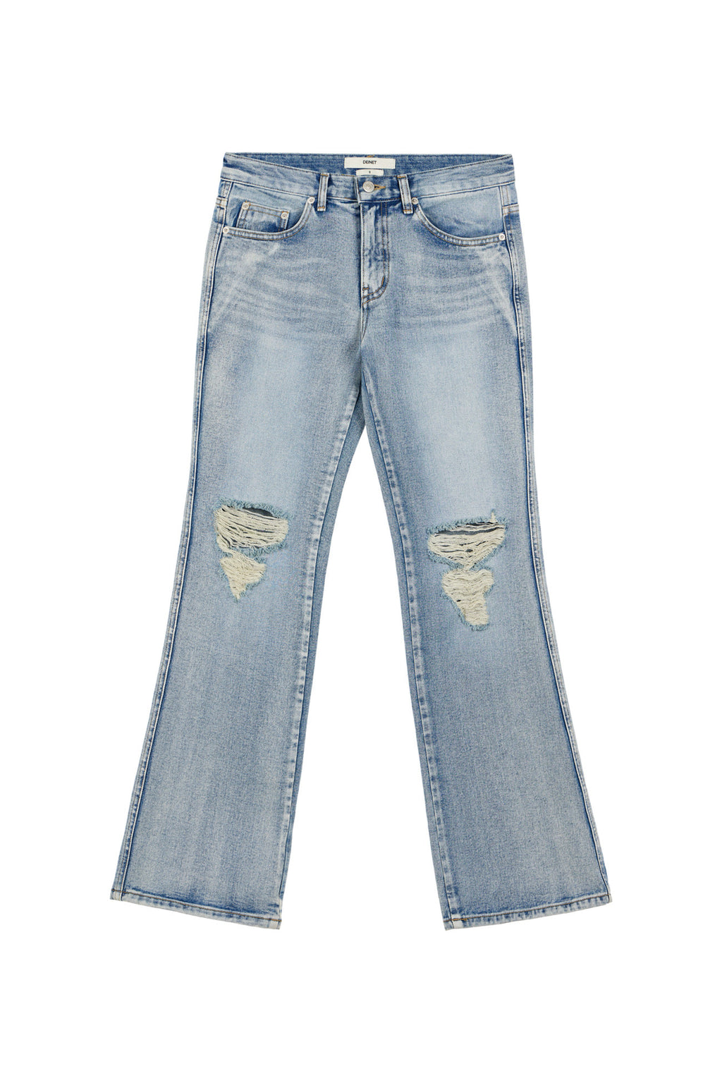 Deinet - Ripped Damage Boots Cut Denim (Blue) product image 9 | TRAB K-Fashion Australia