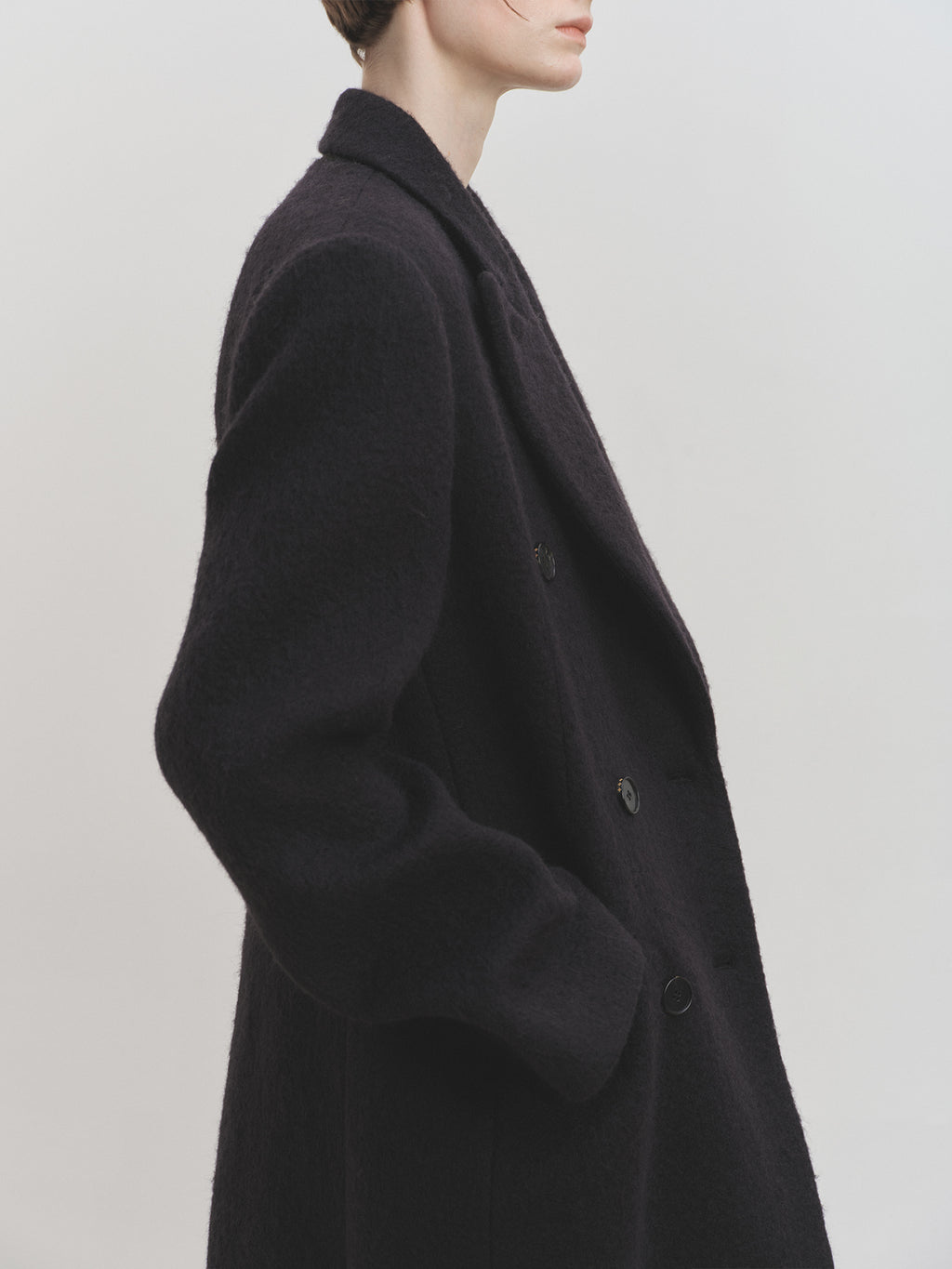 Tonywack - Soft Wool Alpaca Double-Breasted Coat (Black) product image 9 | TRAB K-Fashion Australia