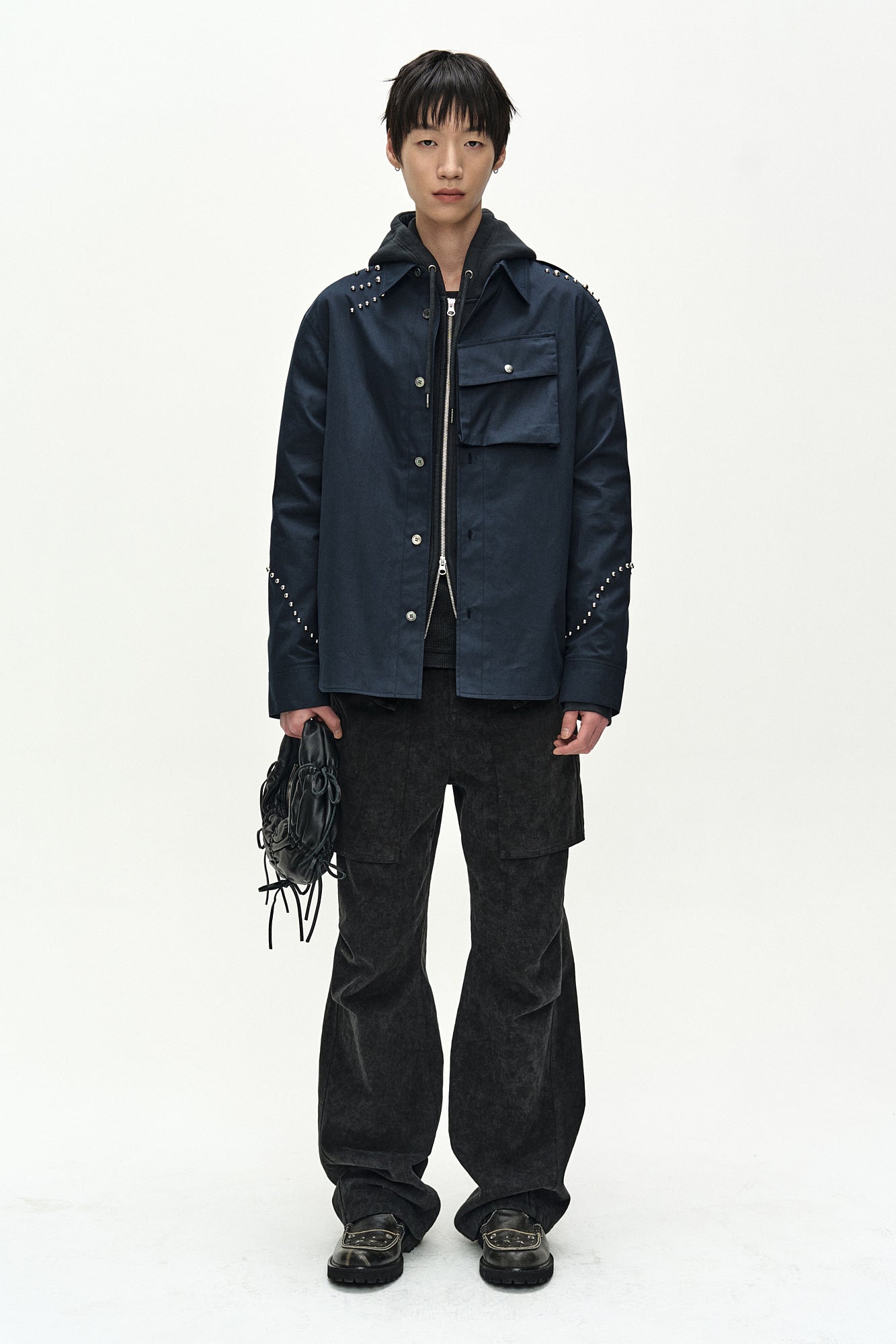 Andersson Bell - Raptor Three Layered Wide-Leg Trousers (black) (Black) product image 2 | TRAB K-Fashion Australia