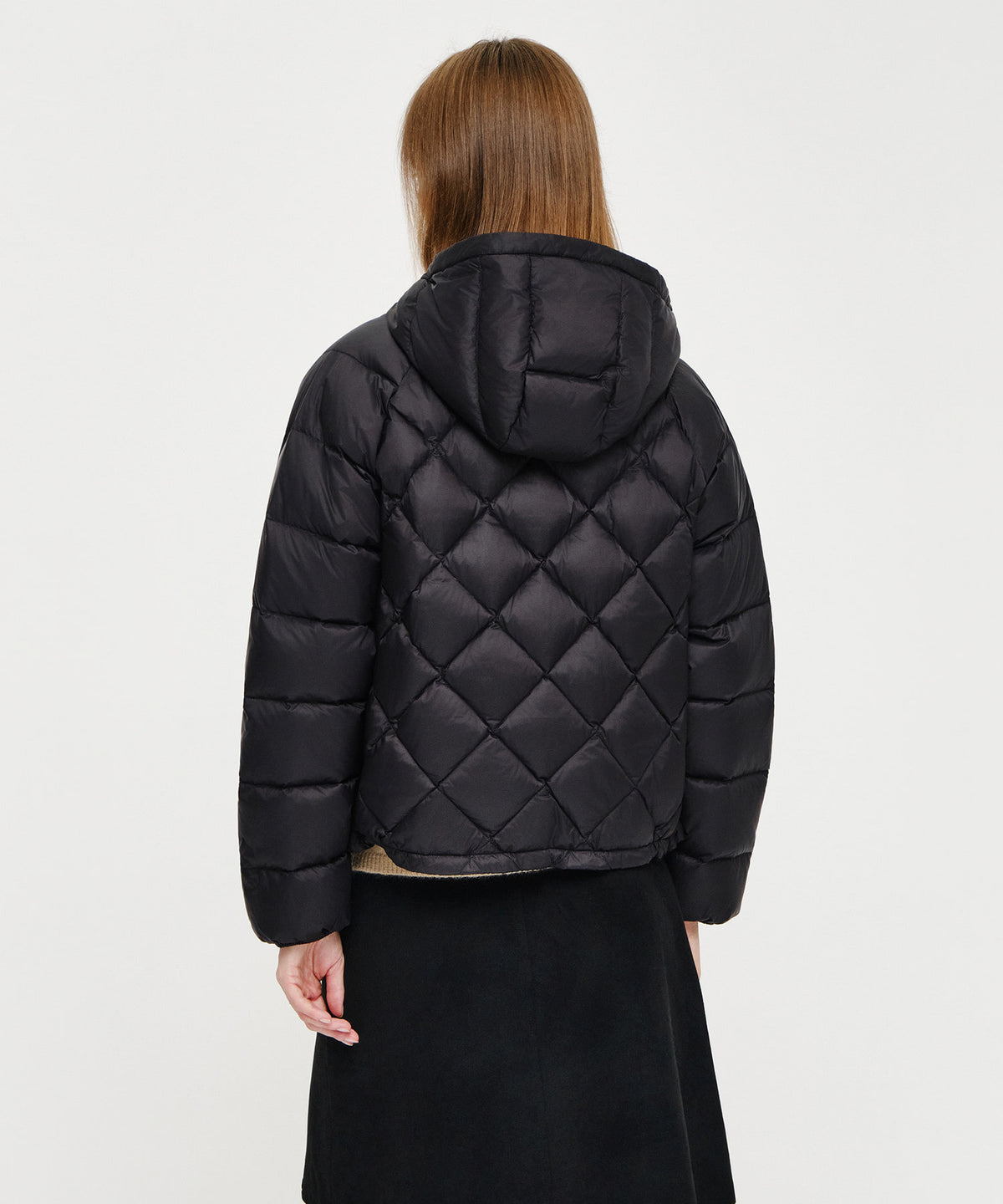 Marithe & Francois Girbaud - Hooded Lightweight Down Jacket (Black) product image 3 | TRAB K-Fashion Australia