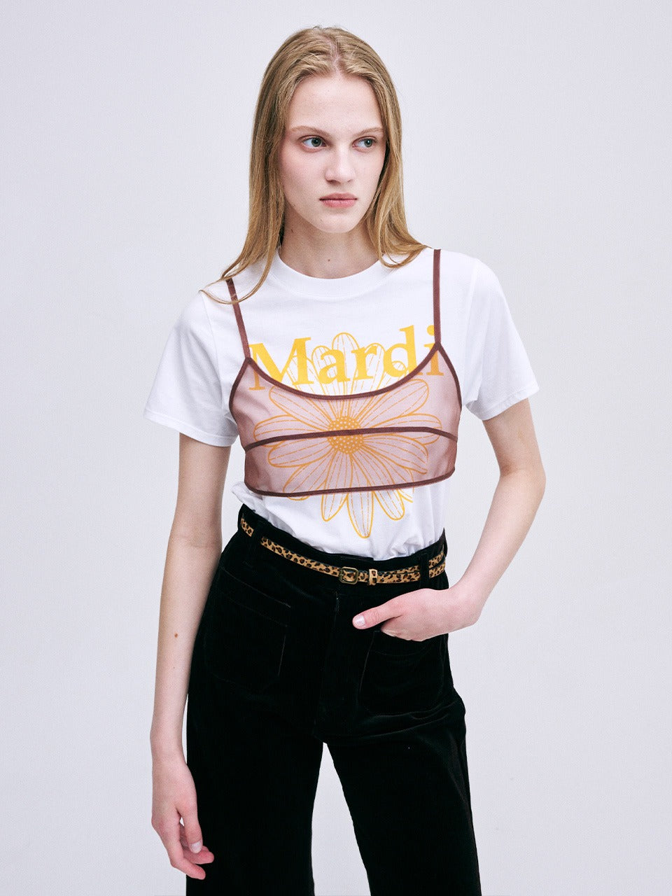 Mardi Mercredi - Sheer Layered Bustier (Brown) product image 1 | TRAB K-Fashion Australia