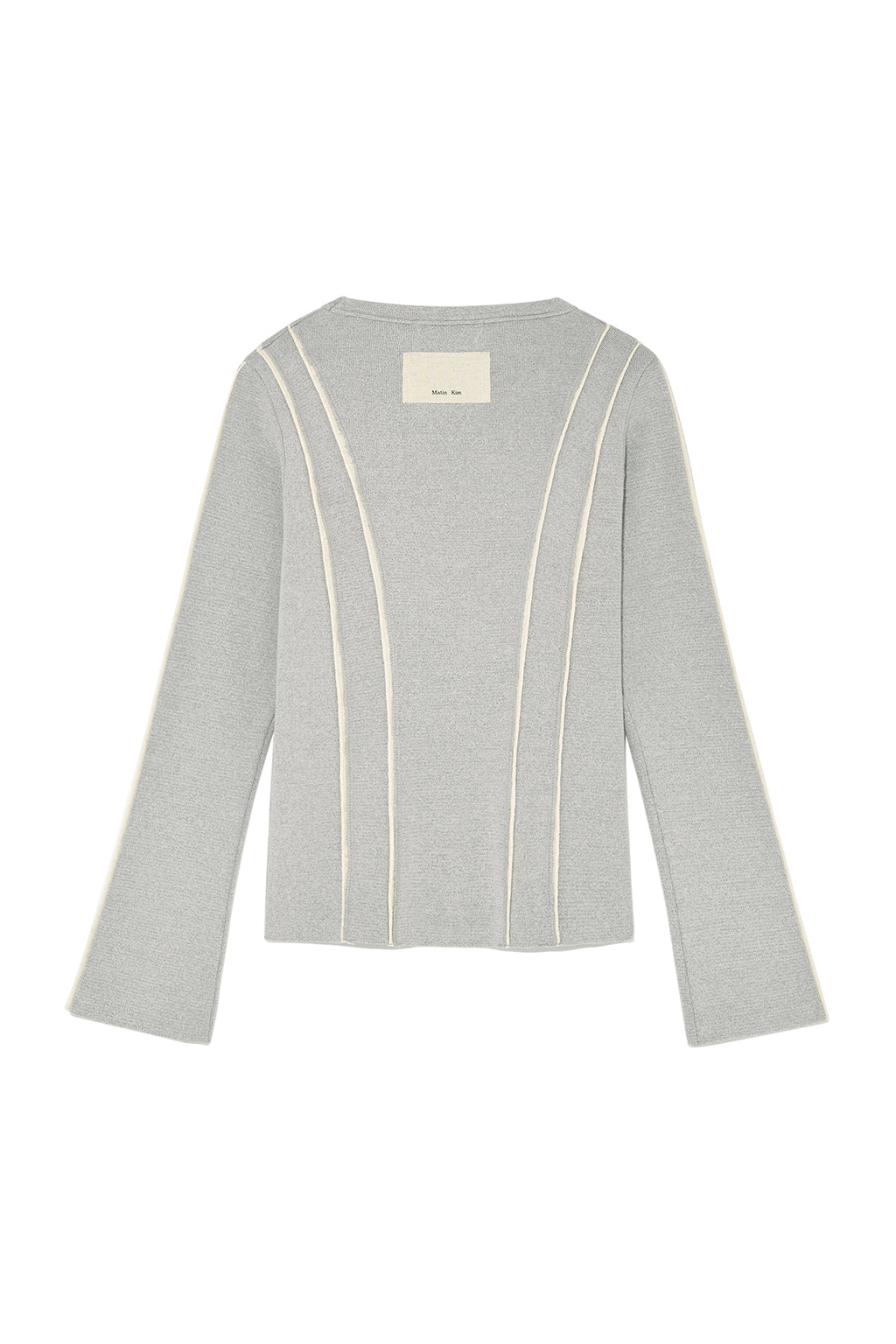 Matin Kim - Cut Line Slim Cardigan (Grey) product image 2 | TRAB K-Fashion Australia