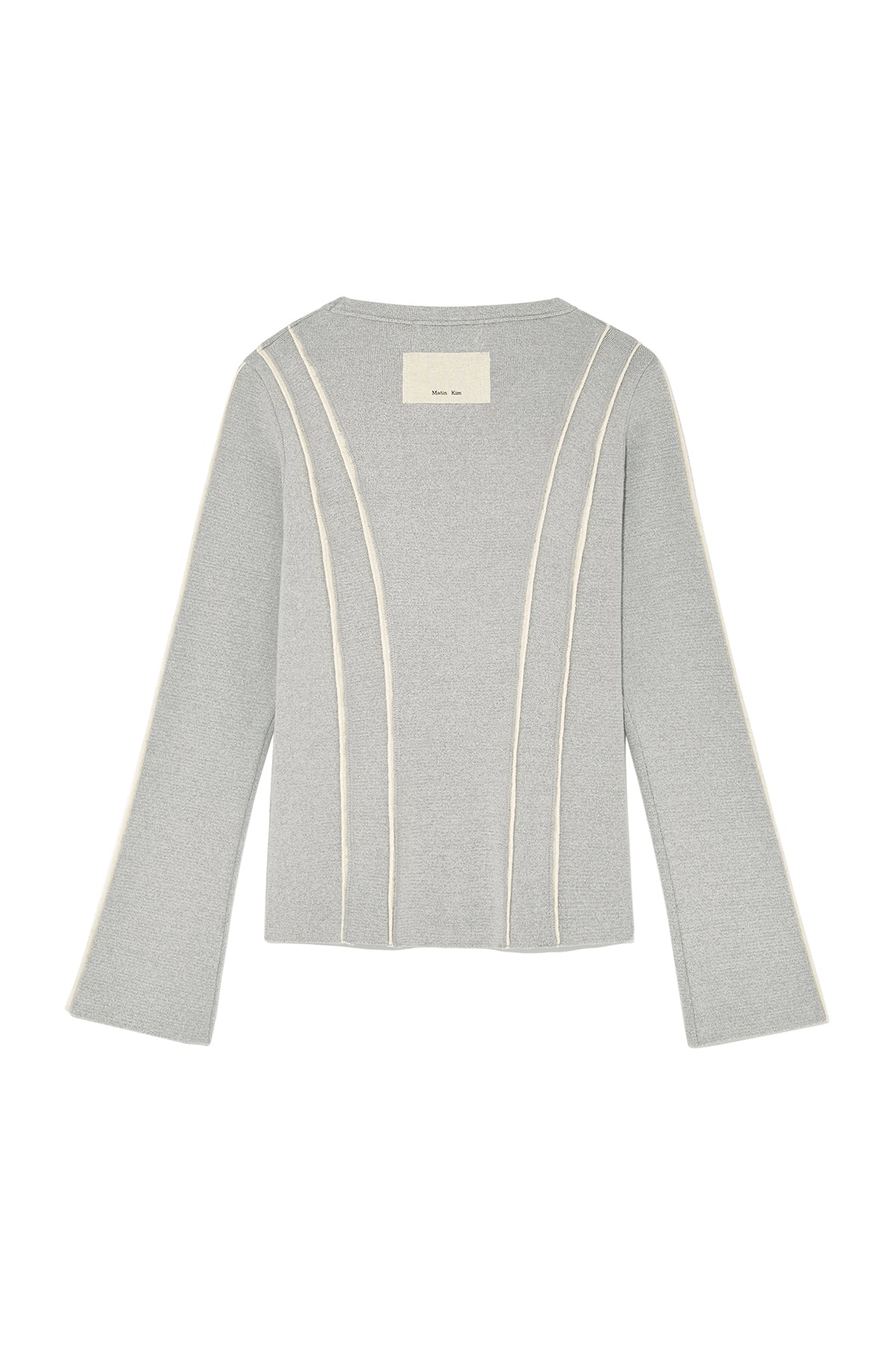 Matin Kim - Cut Line Slim Cardigan (Grey) product image 2 | TRAB K-Fashion Australia