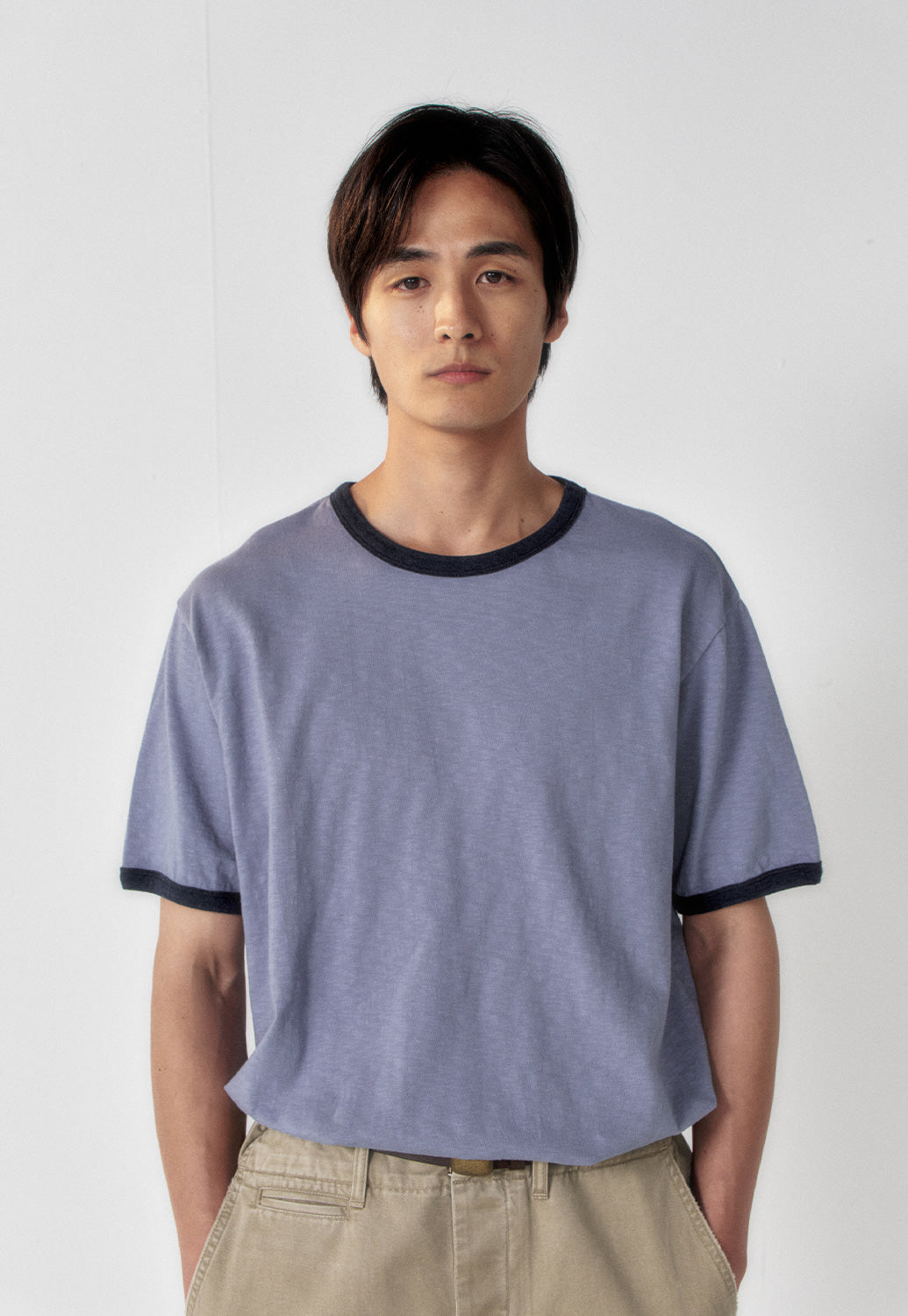 Art if acts - Slub Ringer Tee (Sky Blue/Navy) product image 5 | TRAB K-Fashion Australia