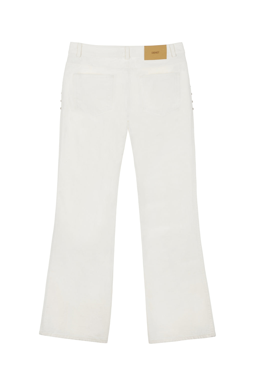 Deinet - Stud Line Damege Boots Cut Denim (White) product image 2 | TRAB K-Fashion Australia