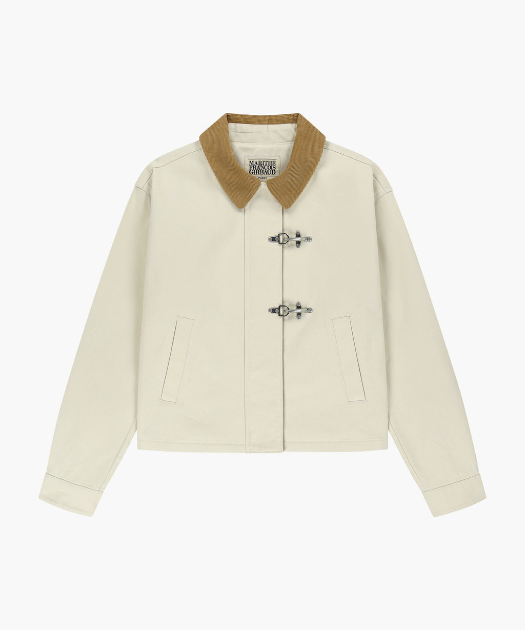 Marithe & Francois Girbaud - Cotton Crop Work Jacket (Cream) product image 6 | TRAB K-Fashion Australia