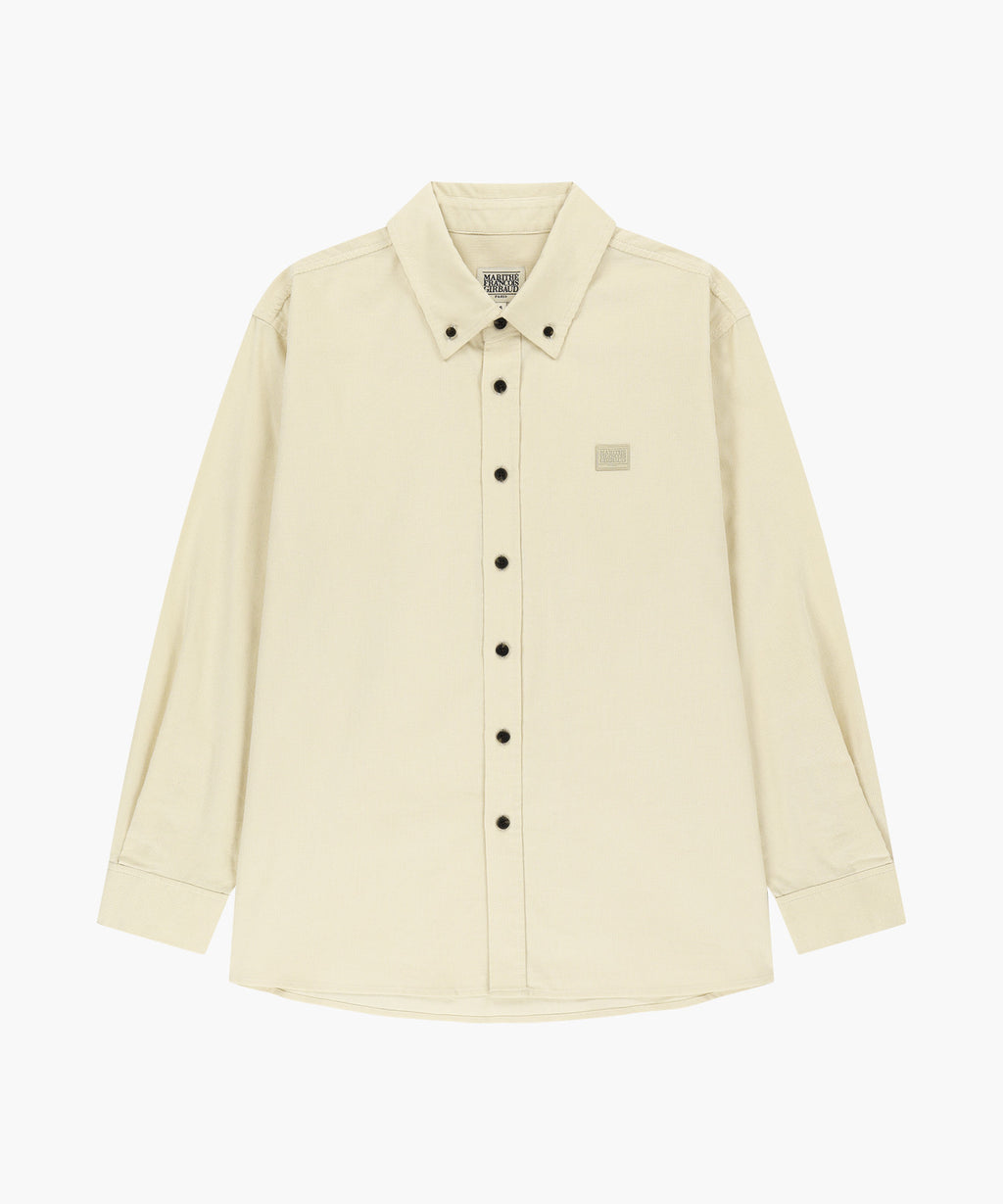 Marithe & Francois Girbaud - Micro Classic Logo Corduroy Shirt (Ivory) product image 6 | TRAB K-Fashion Australia