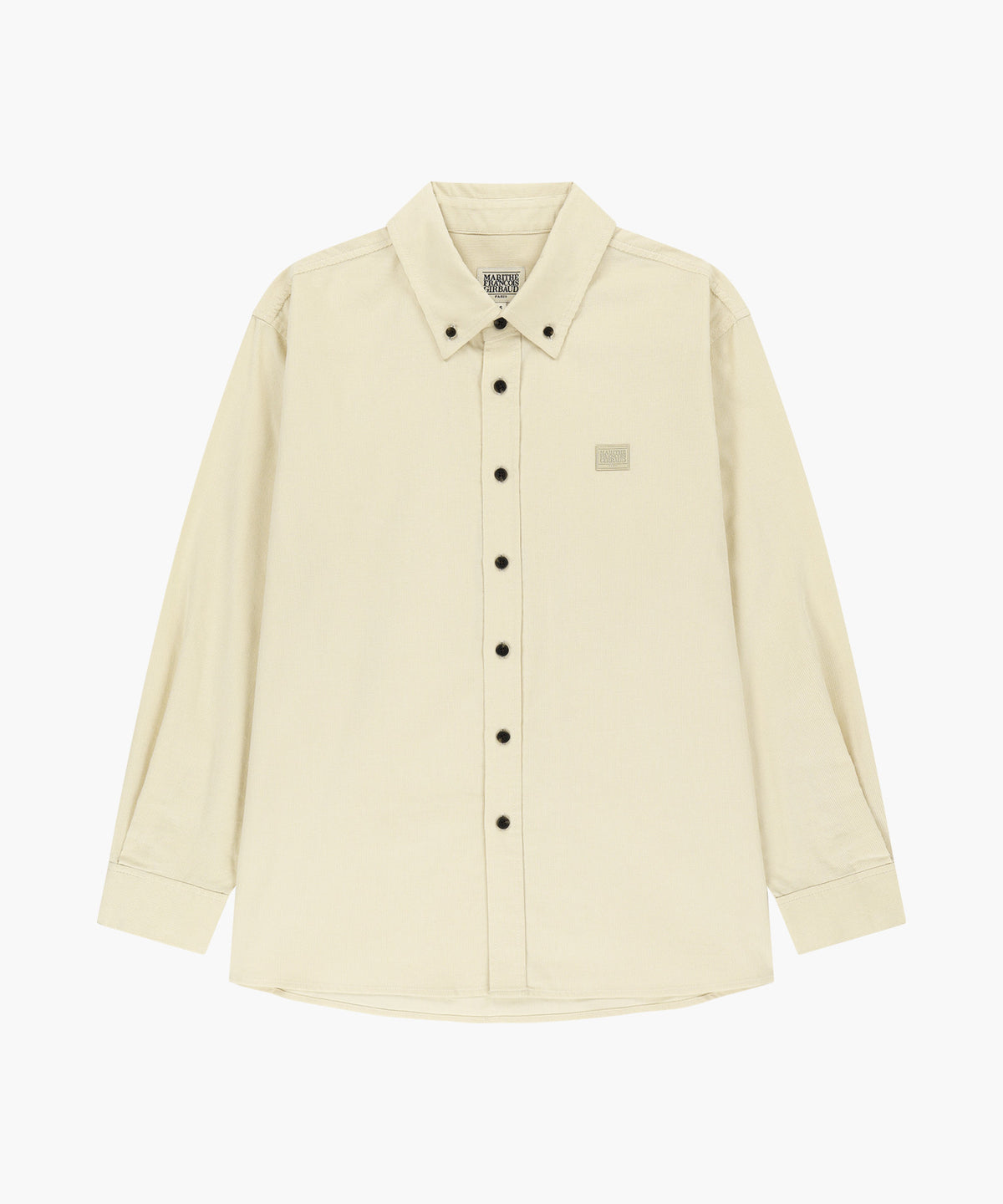 Marithe & Francois Girbaud - Micro Classic Logo Corduroy Shirt (Ivory) product image 6 | TRAB K-Fashion Australia