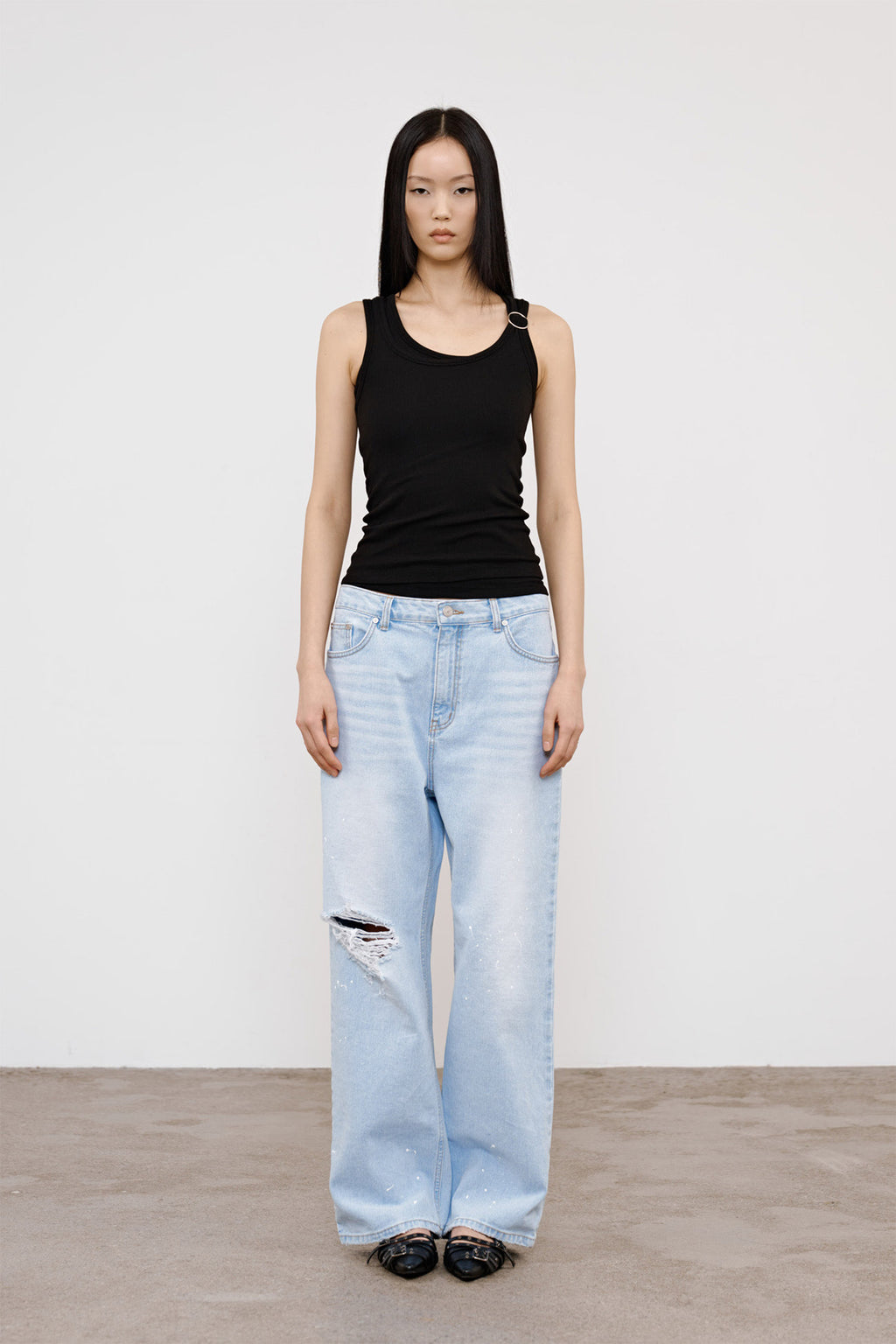 Deinet - Layered Ring Sleeveless (Black) product image 1 | TRAB K-Fashion Australia