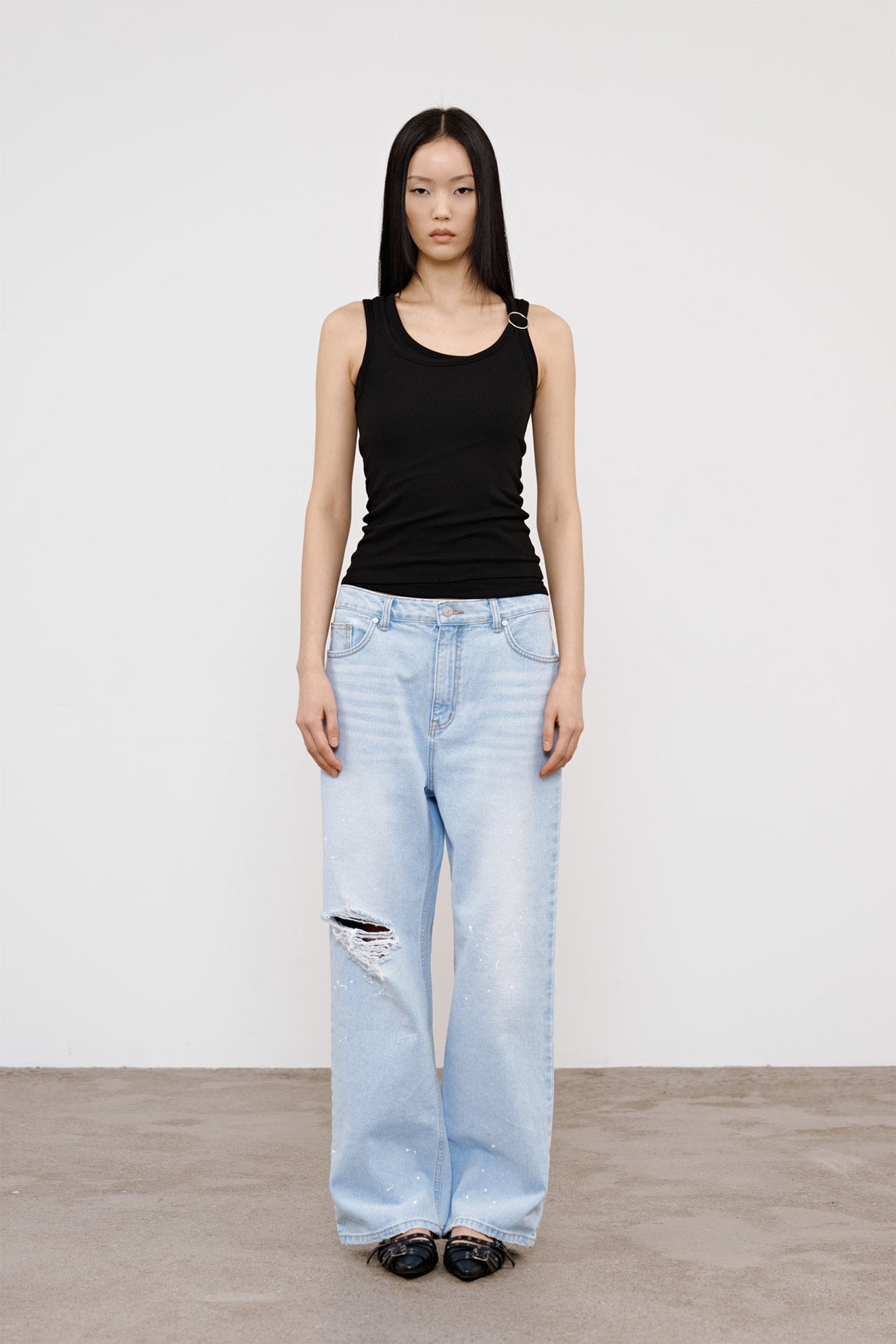 Deinet - Layered Ring Sleeveless (Black) product image 1 | TRAB K-Fashion Australia