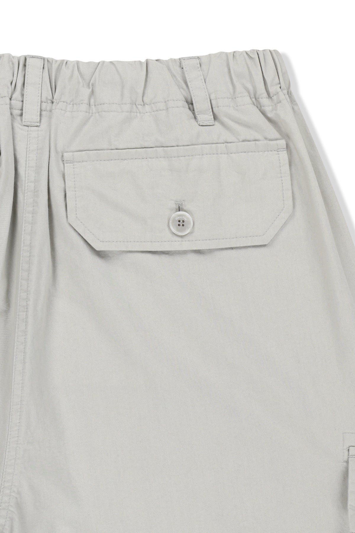 Matin Kim - Washed Cotton Patch Pocket Bermuda Pants (Light Grey) product image 5 | TRAB K-Fashion Australia