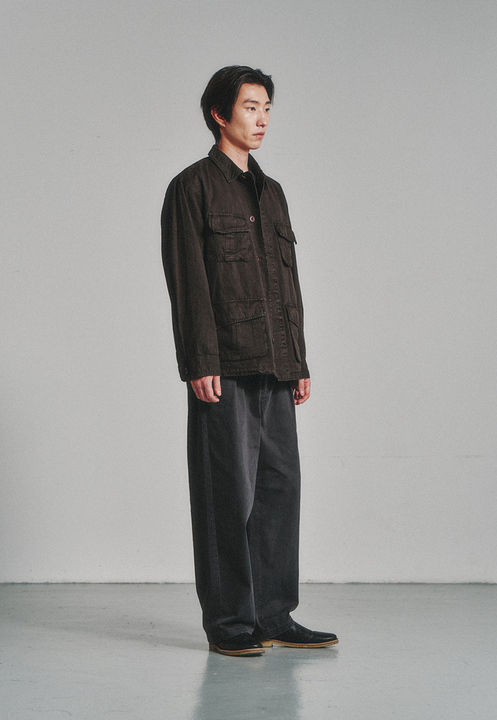 Art if acts - Garment Dyed Jungle Fatigue Jacket (Mud Brown) product image 3 | TRAB K-Fashion Australia