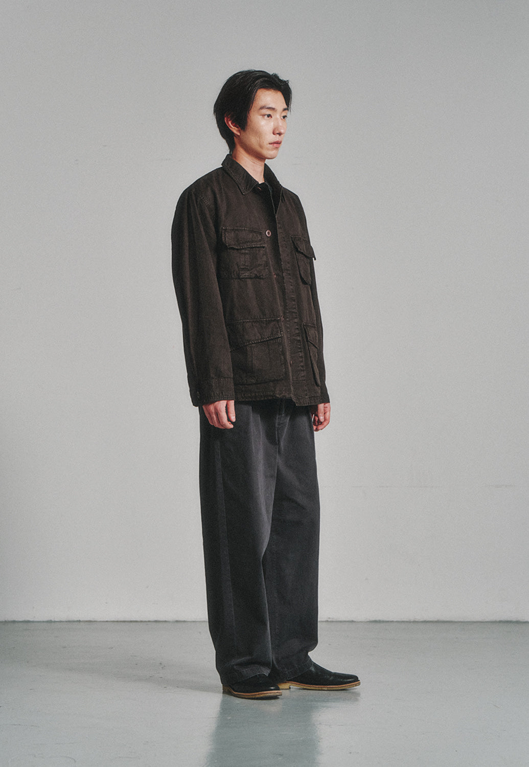 Art if acts - Garment Dyed Jungle Fatigue Jacket (Mud Brown) product image 3 | TRAB K-Fashion Australia