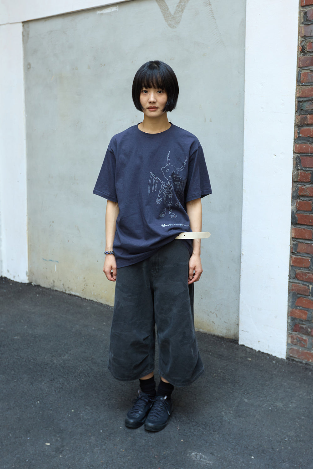 Hatchingroom - Bone Devil Tee Blue (Charcoal) product image 8 | TRAB K-Fashion Australia