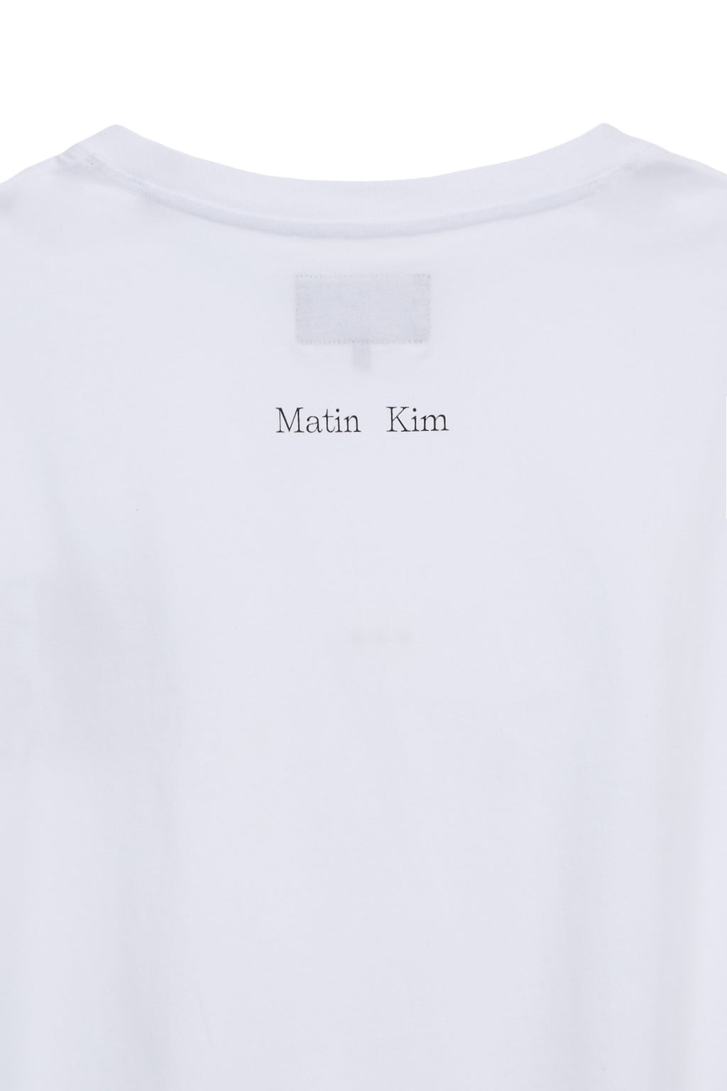 Matin Kim - Hangeul Small Logo Point Top (White) product image 4 | TRAB K-Fashion Australia