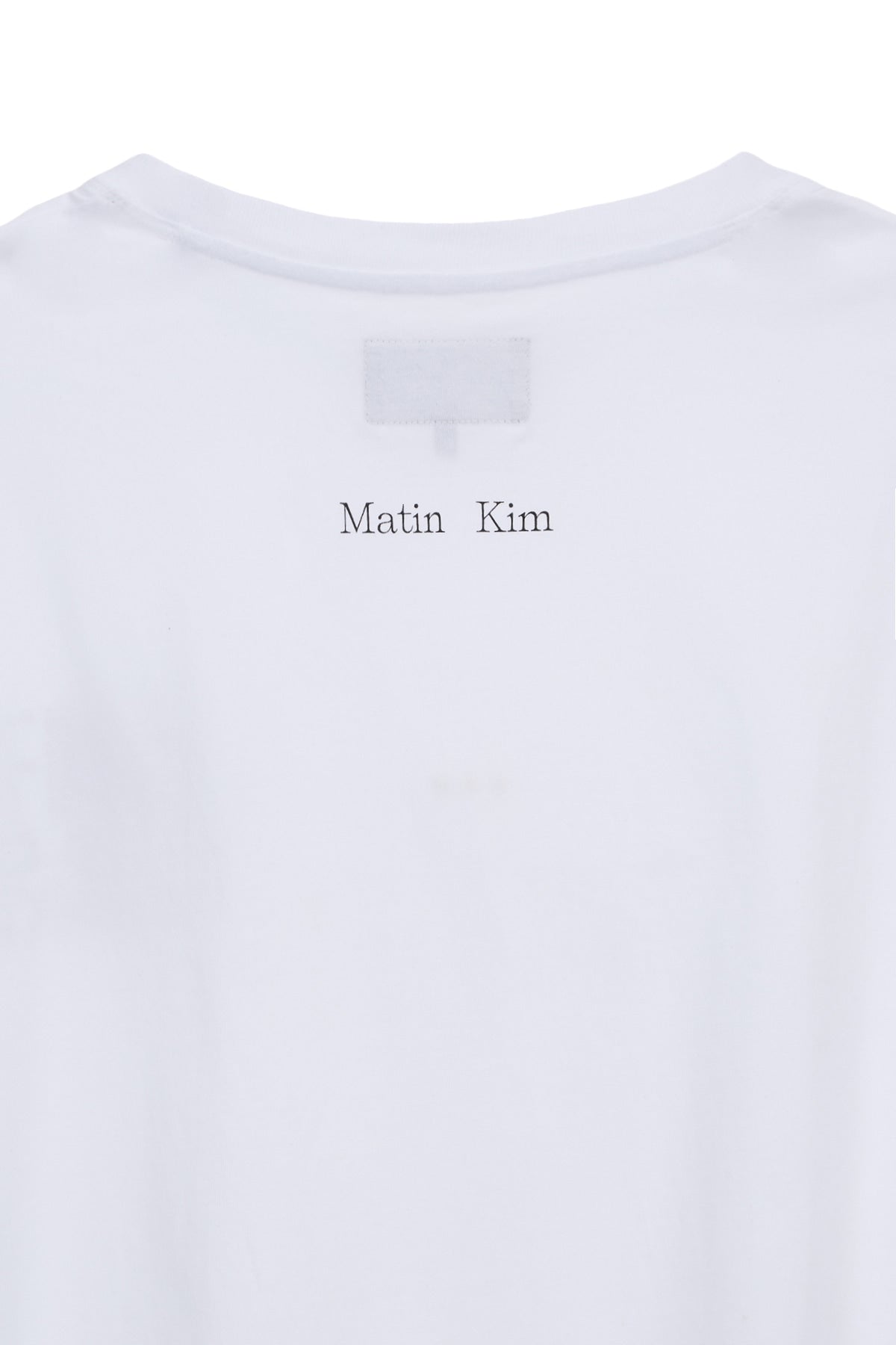Matin Kim - Hangeul Small Logo Point Top (White) product image 4 | TRAB K-Fashion Australia