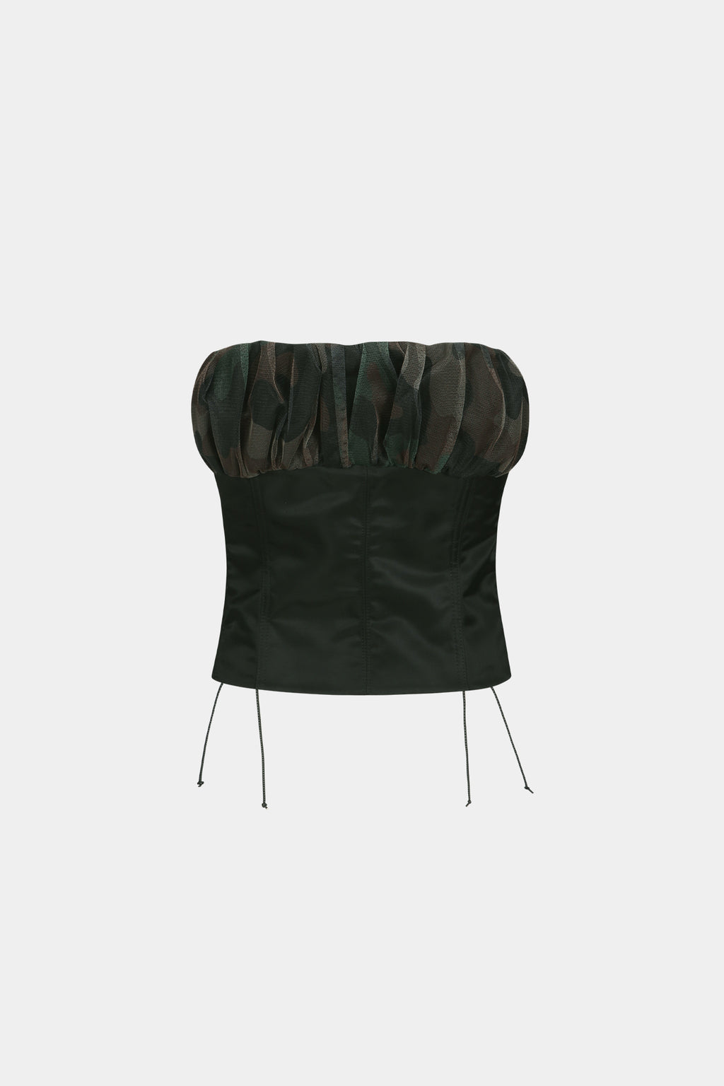 Andersson Bell - Isla Shirred Crop Bustier (Black) product image 8 | TRAB K-Fashion Australia