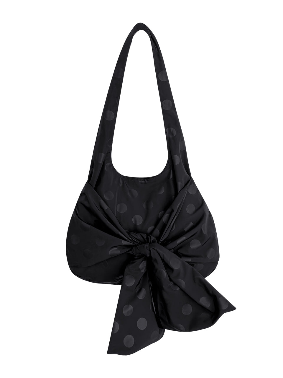 Margarin Fingers - Ribbon Strap Hobo Bag (Black) product image 2 | TRAB K-Fashion Australia