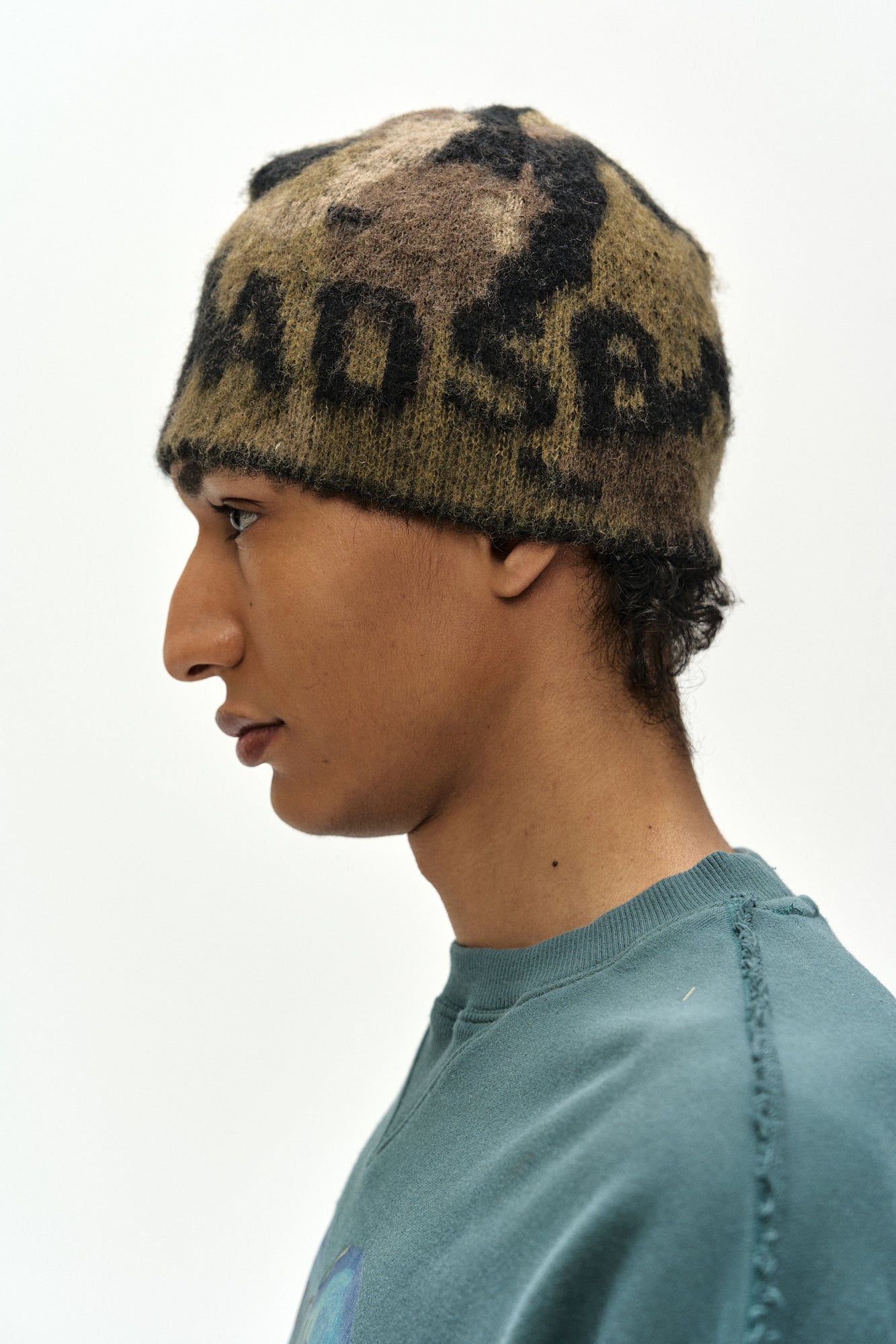 Andersson Bell - Unisex Adsb Camouflage Wool Beanie (black/green) (Black/Green) product image 4 | TRAB K-Fashion Australia