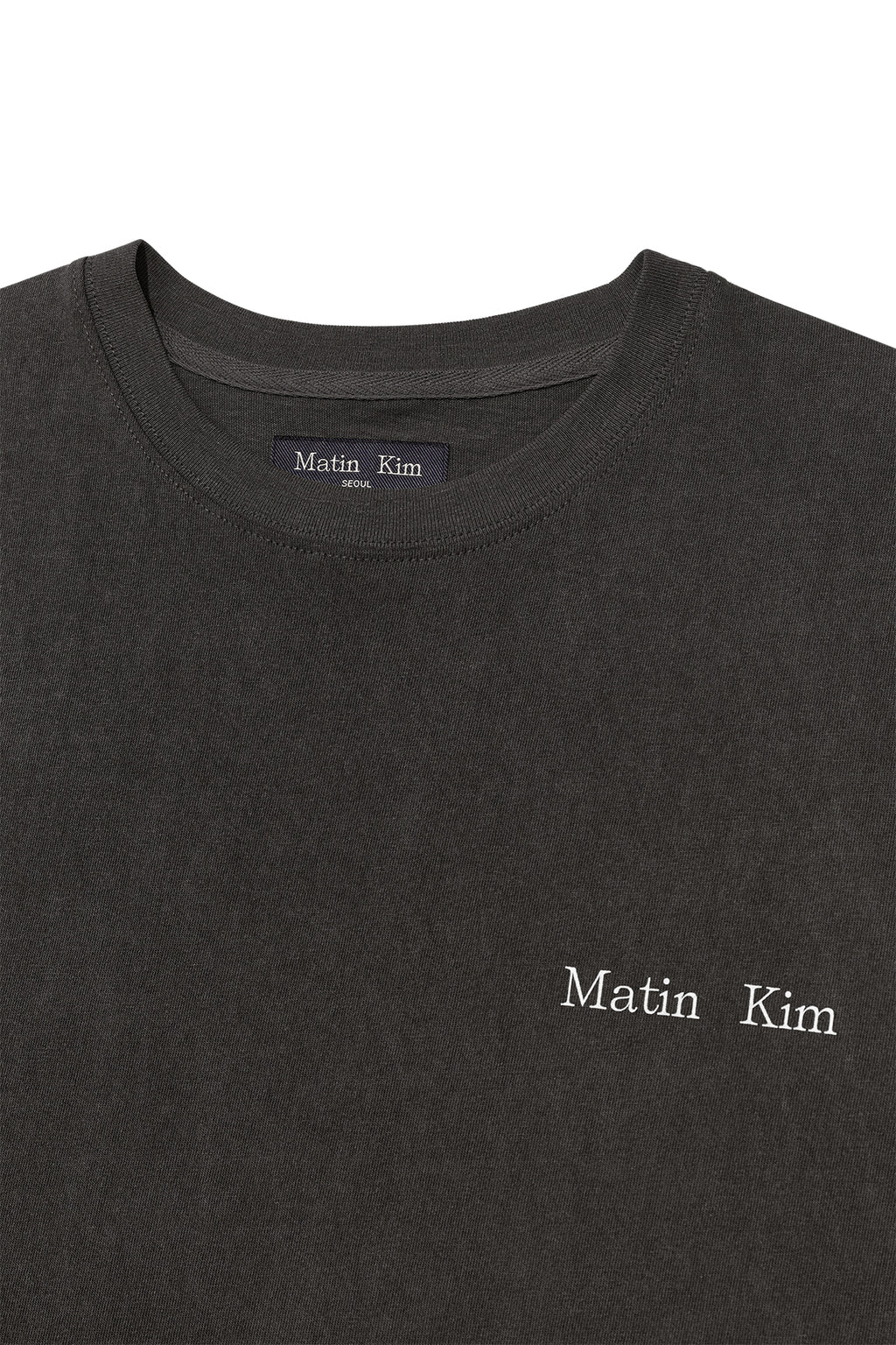 Matin Kim - Vintage Washed Logo Top (Charcoal) product image 3 | TRAB K-Fashion Australia