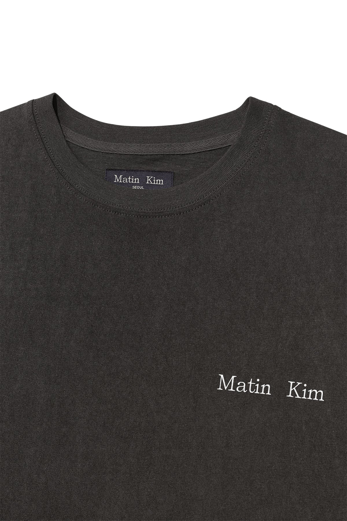 Matin Kim - Vintage Washed Logo Top (Charcoal) product image 3 | TRAB K-Fashion Australia