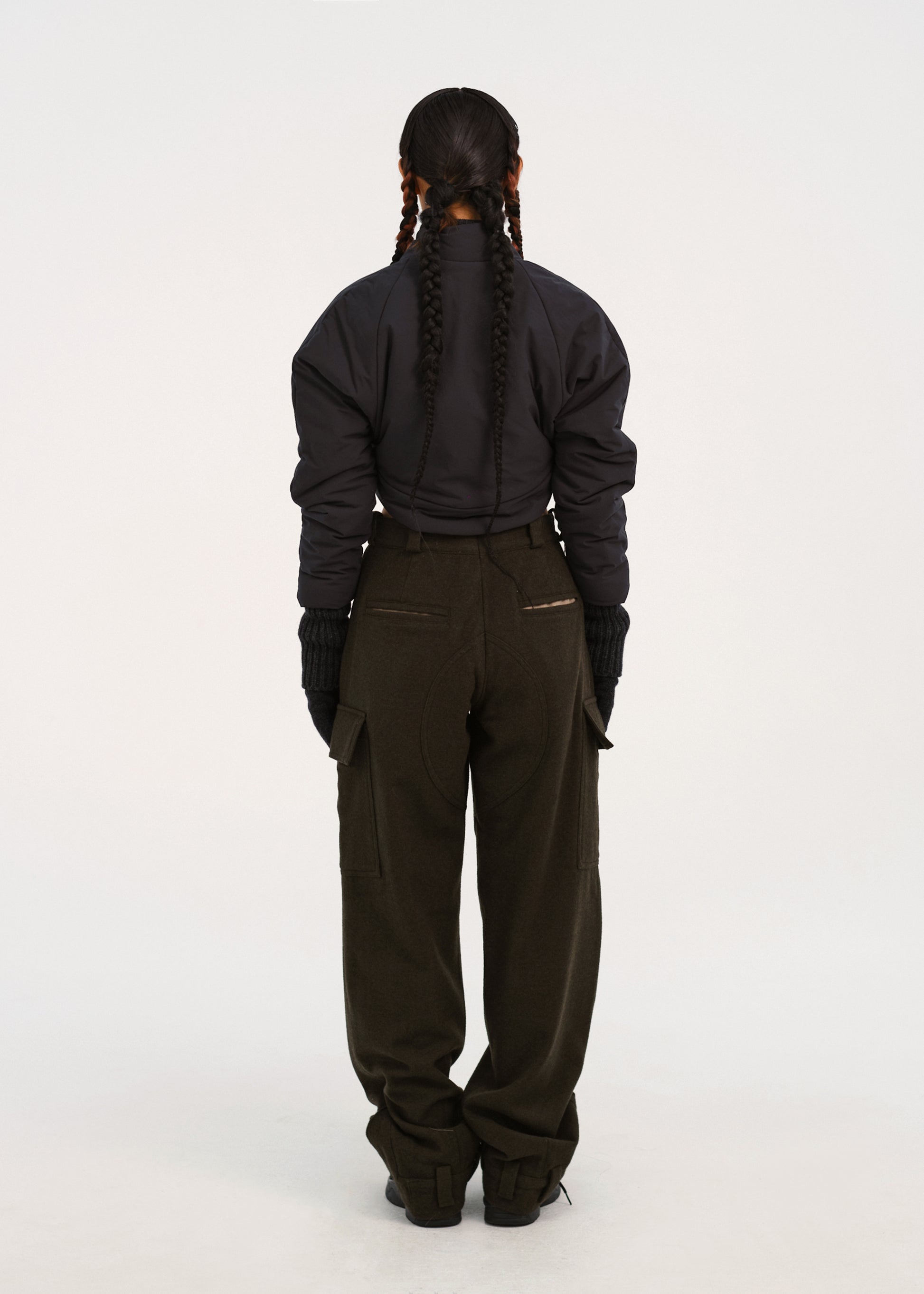 Hyein Seo - Padded Harness Jacket w/ Gloves (Charcoal) product image 4 | TRAB K-Fashion Australia