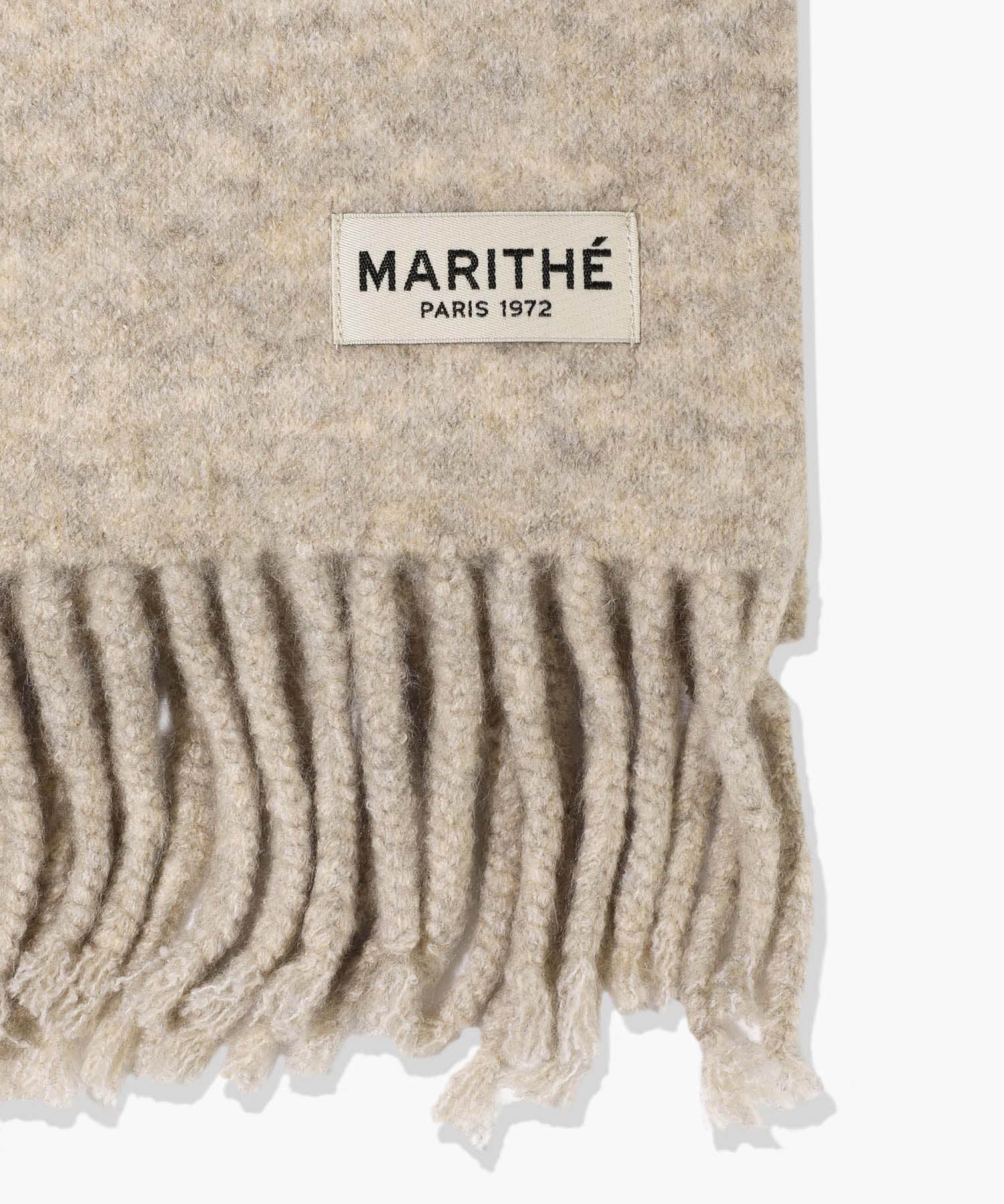 Marithe & Francois Girbaud - Fuzzy Solid Knit Muffler (Oatmeal) product image 3 | TRAB K-Fashion Australia