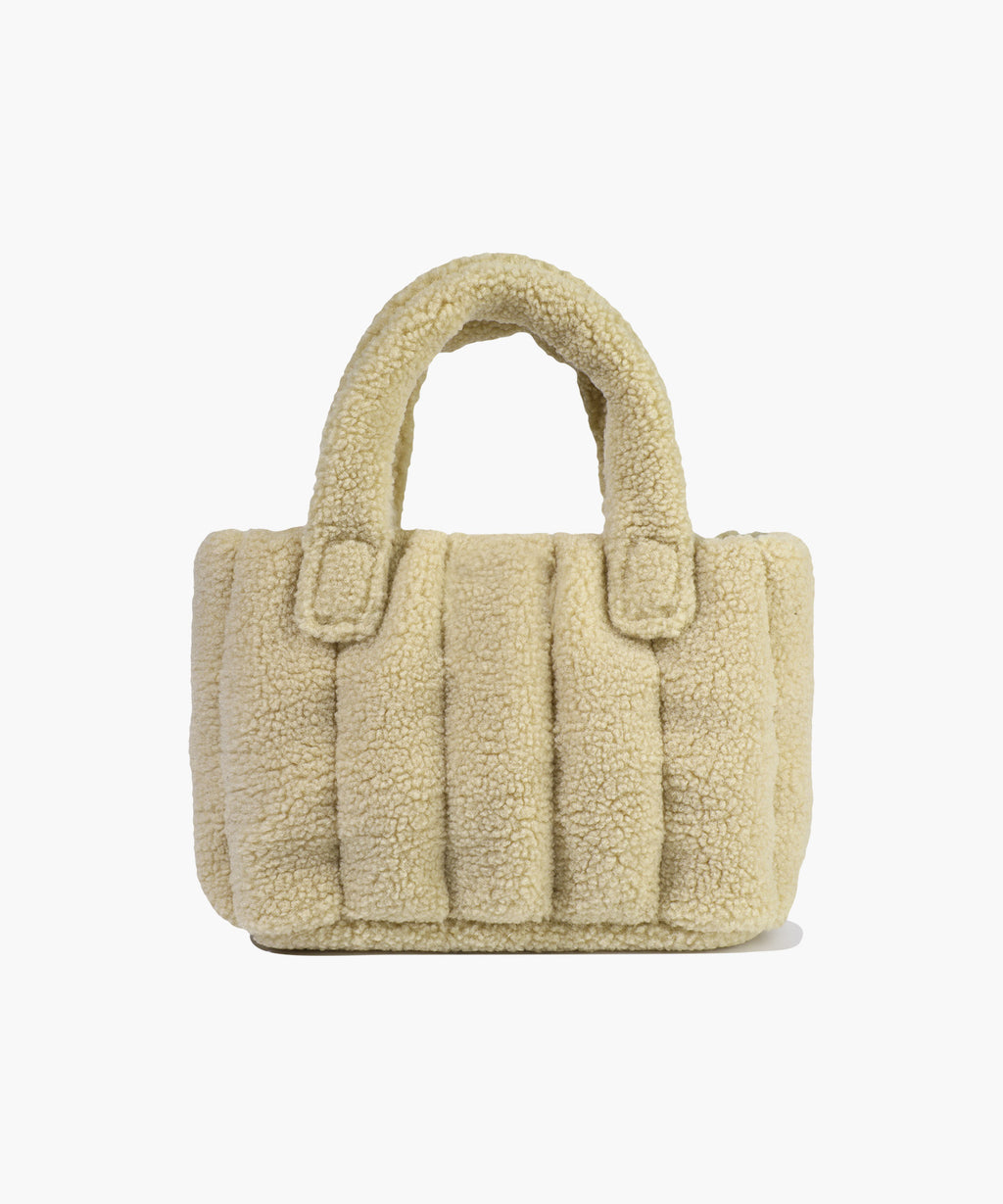 Marithe & Francois Girbaud - Classic Logo Boucle Padding Bag (Beige) product image 3 | TRAB K-Fashion Australia