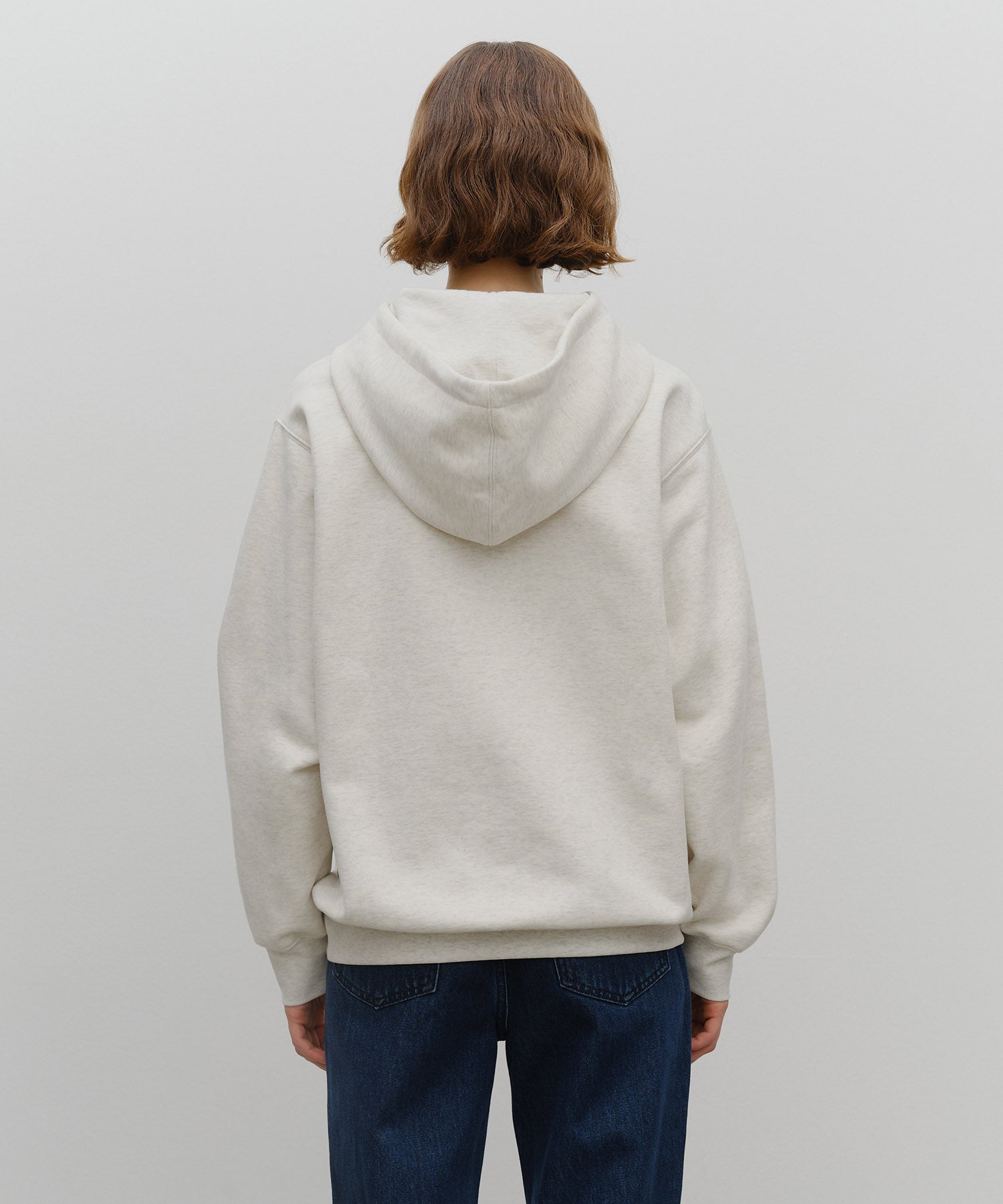 Marithe & Francois Girbaud - Classic Logo Embroidery Hoodie (brushed) (Oatmeal) product image 3 | TRAB K-Fashion Australia