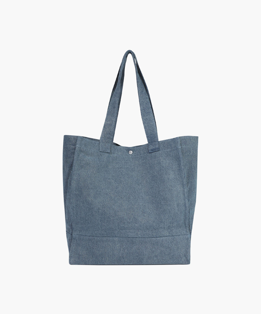 Marithe & Francois Girbaud - Classic Logo Big Shopper Bag (Light Blue) product image 3 | TRAB K-Fashion Australia
