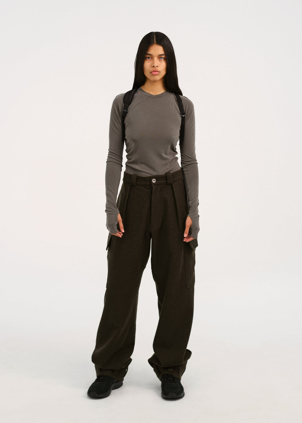 Hyein Seo - Military Wool Pants (Khaki) product image 1 | TRAB K-Fashion Australia