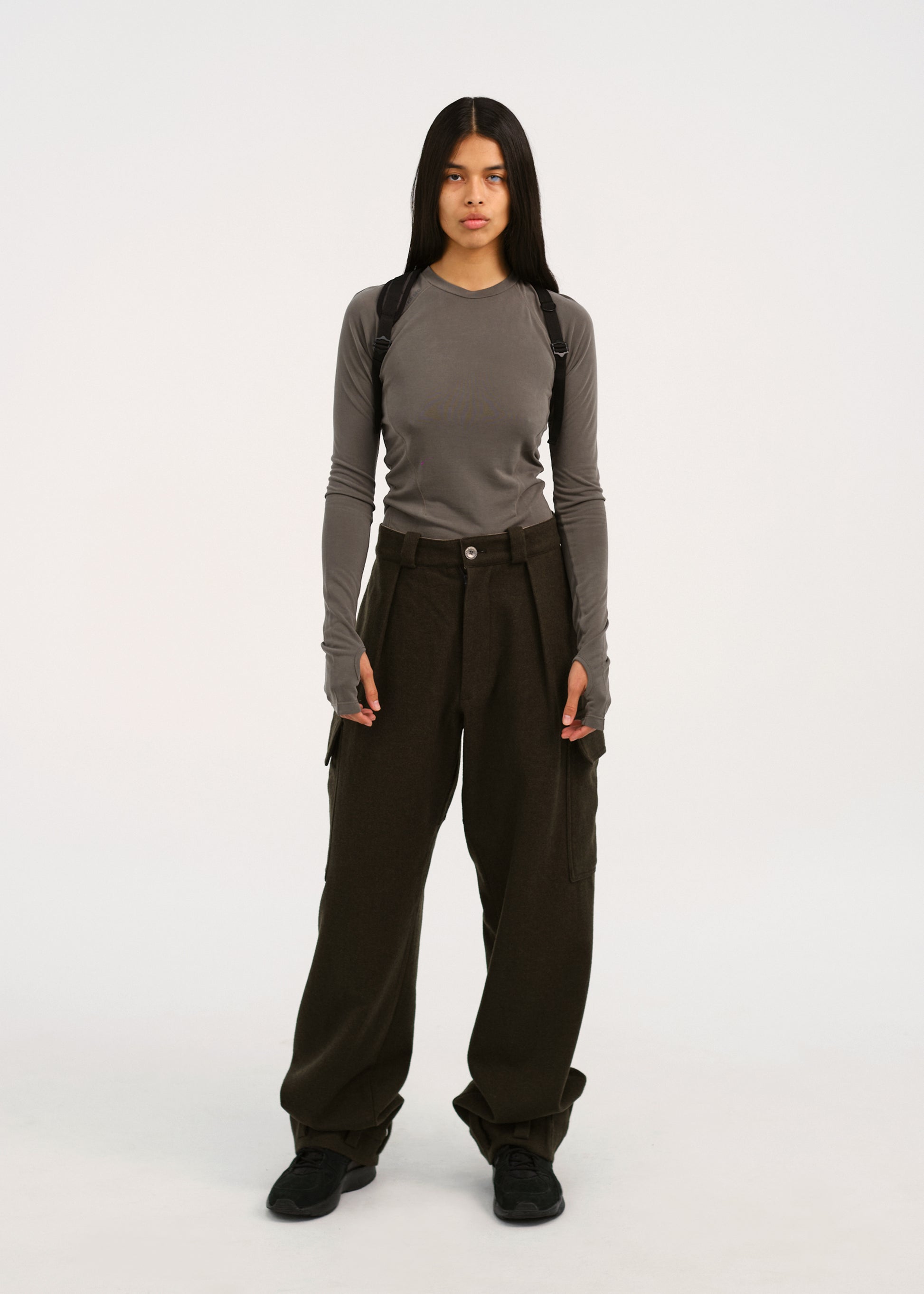 Hyein Seo - Military Wool Pants (Khaki) product image 1 | TRAB K-Fashion Australia