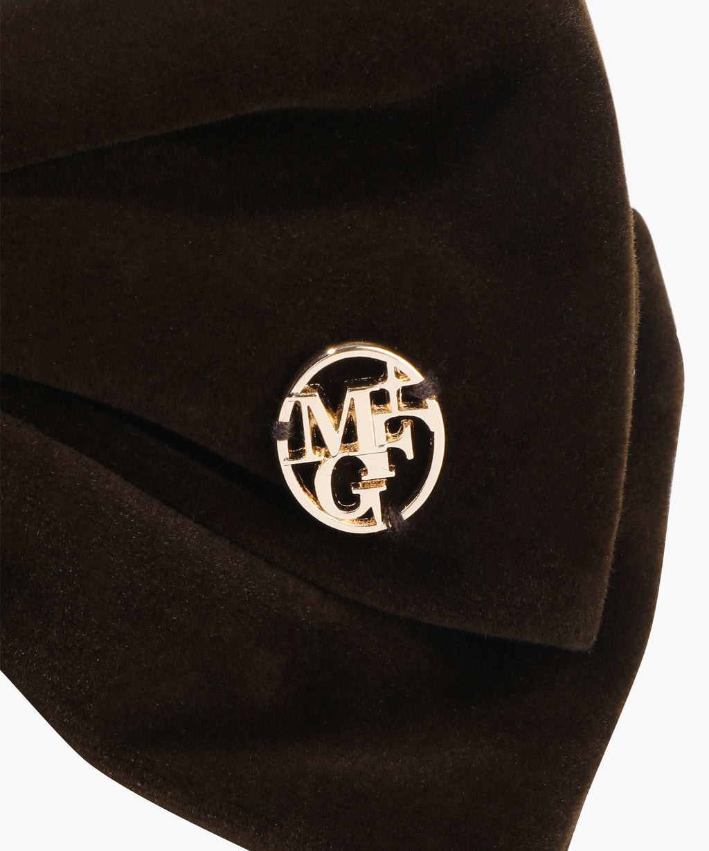Marithe & Francois Girbaud - Circle Logo Velvet Hair Clip (Brown) product image 3 | TRAB K-Fashion Australia