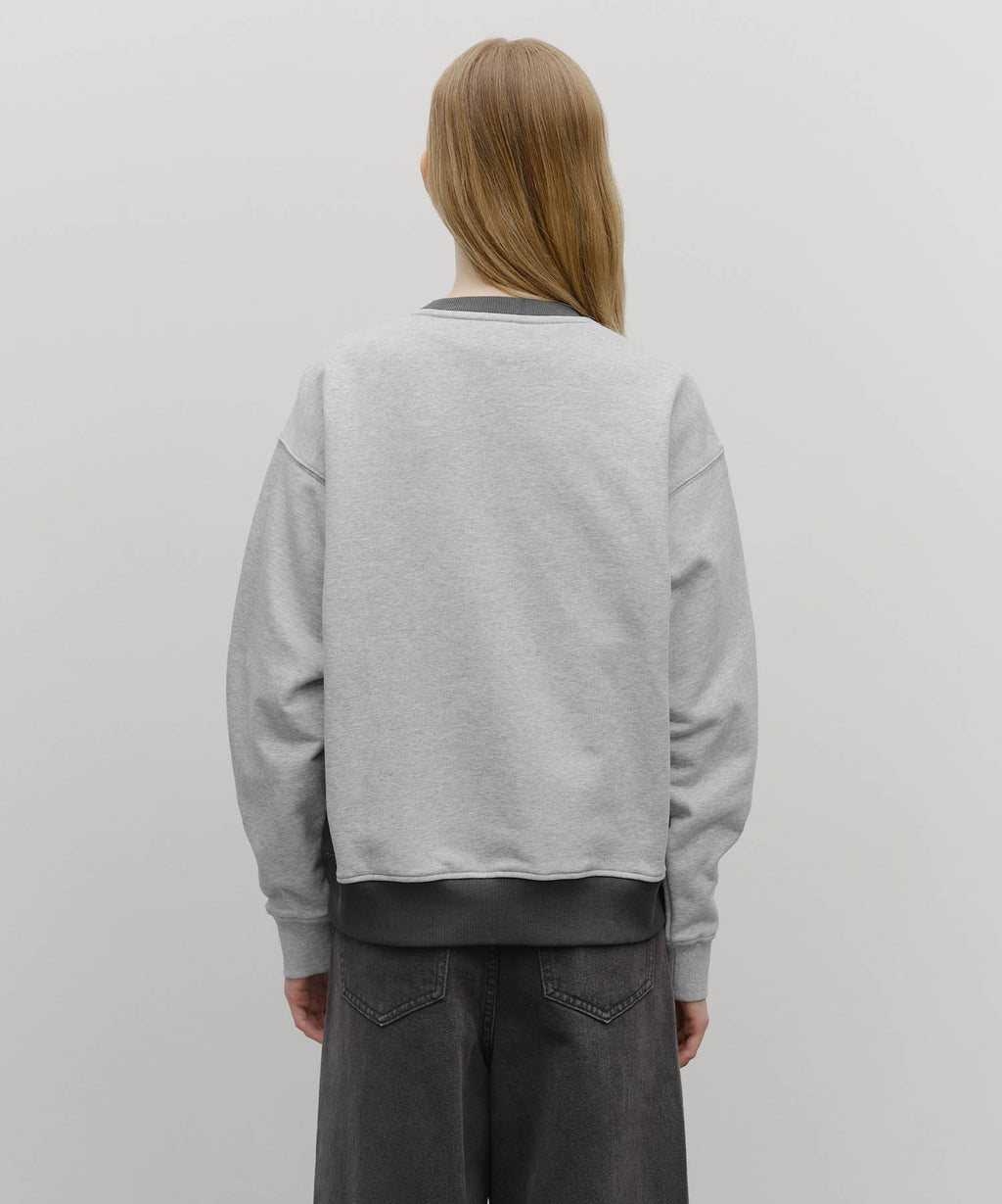 Marithe & Francois Girbaud - Classic Logo Side Color Block Sweatshirt (Heather Gray) product image 3 | TRAB K-Fashion Australia