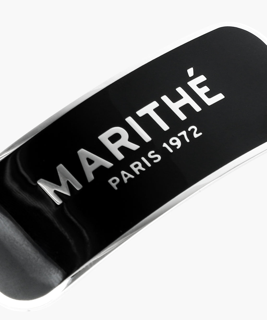 Marithe & Francois Girbaud - Regular Logo Enamel Hair Pin (Black) product image 3 | TRAB K-Fashion Australia
